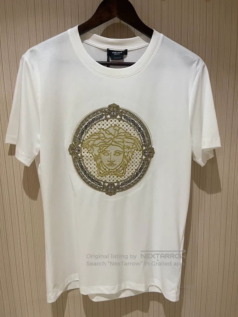 Versace Versace White short-sleeved T-shirt Size US L / EU 52-54 / 3 - 1 Thumbnail