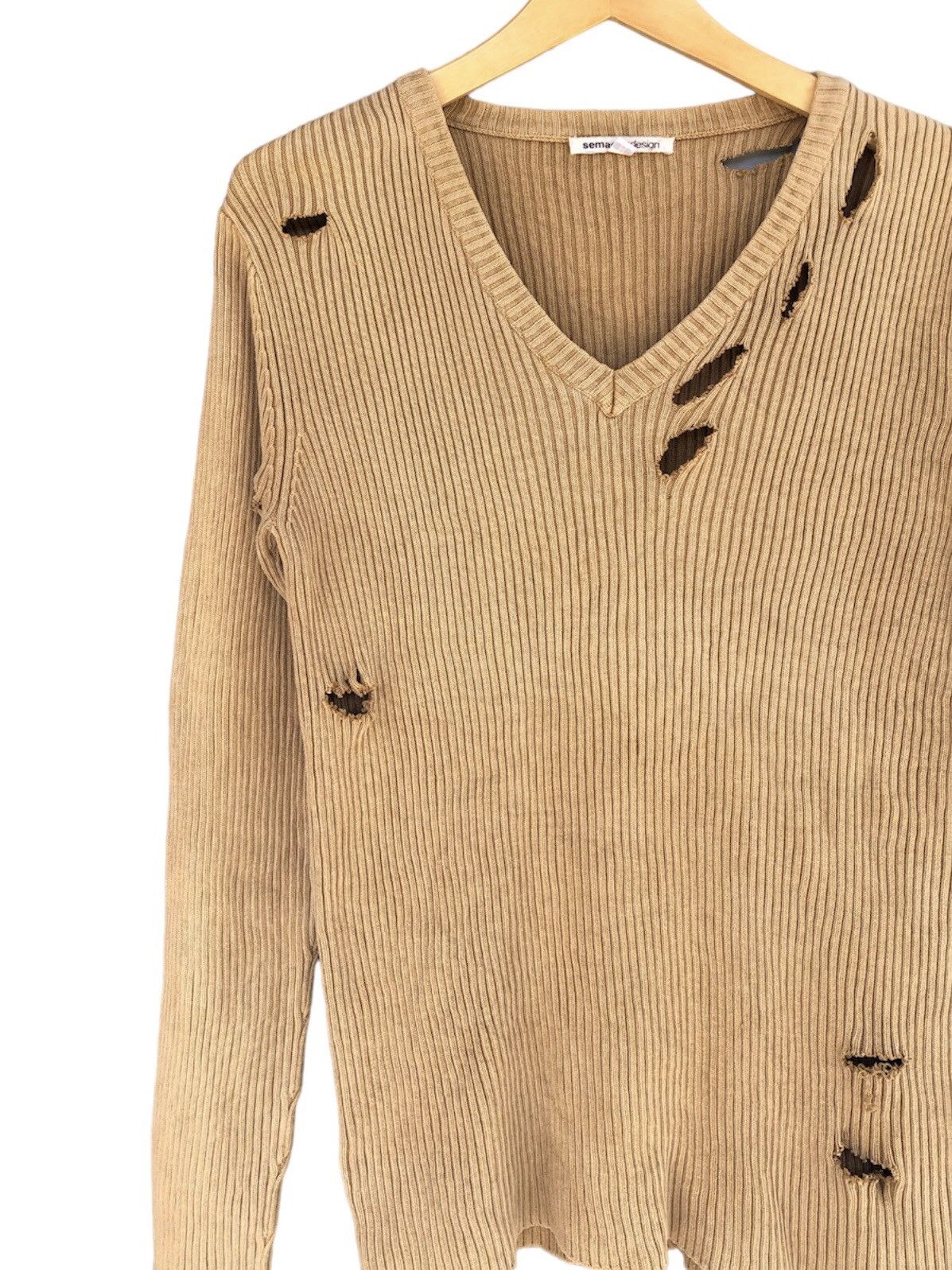 Beauty Beast × Japanese Brand × semanticdesign Distressed Semanticdesign Japanese knit sweater Size US M / EU 48-50 / 2 - 2 Thumbnail