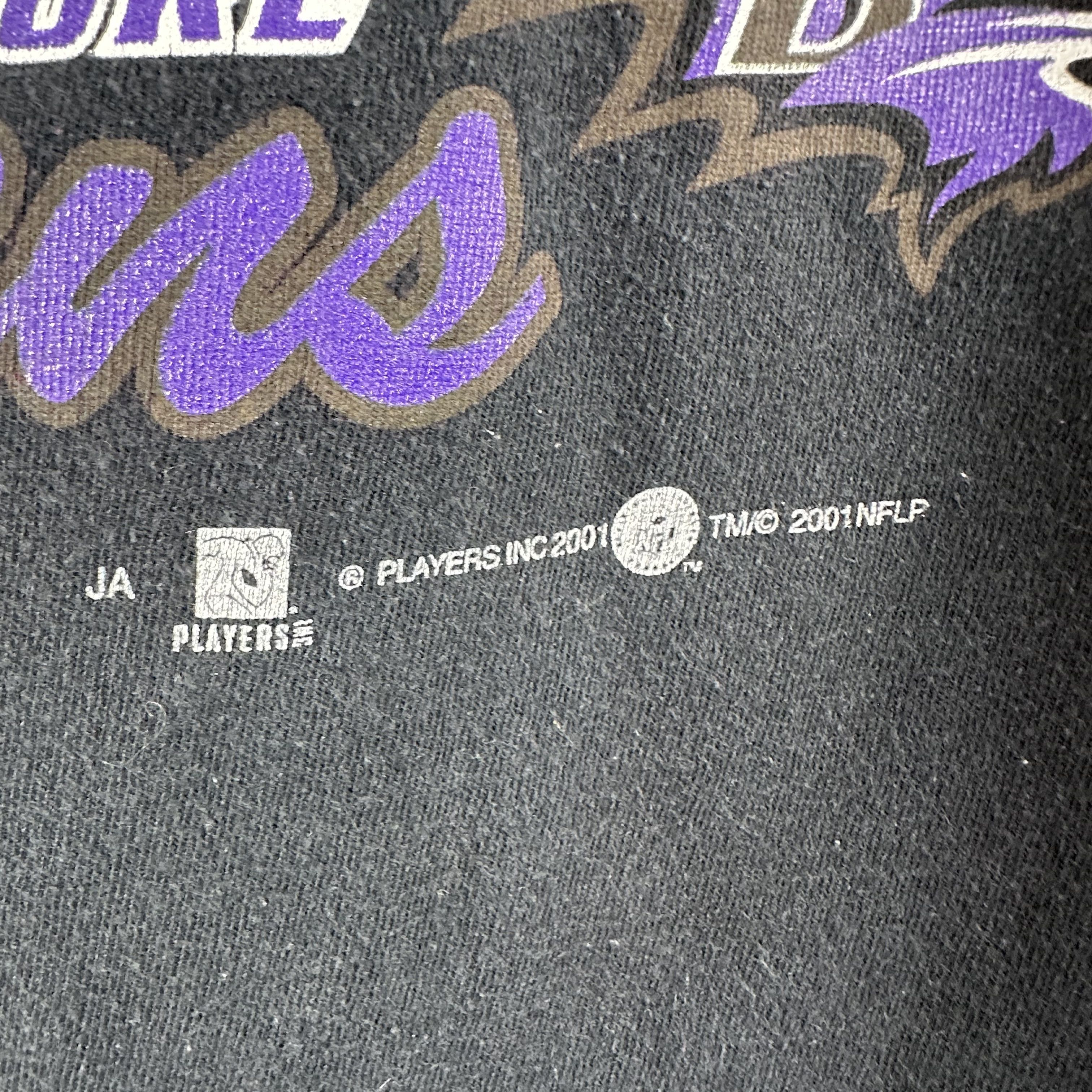 Vintage 2001 Ray Lewis Baltimore Ravens NFL AFC Champions T-shirt Size US L / EU 52-54 / 3 - 3 Thumbnail