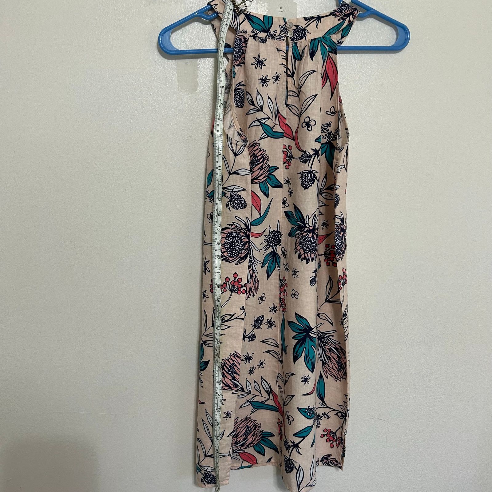 Other Rachel Ashwell Pink Linen Botanical Shift Dress XS Size XS / US 0-2 / IT 36-38 - 3 Thumbnail