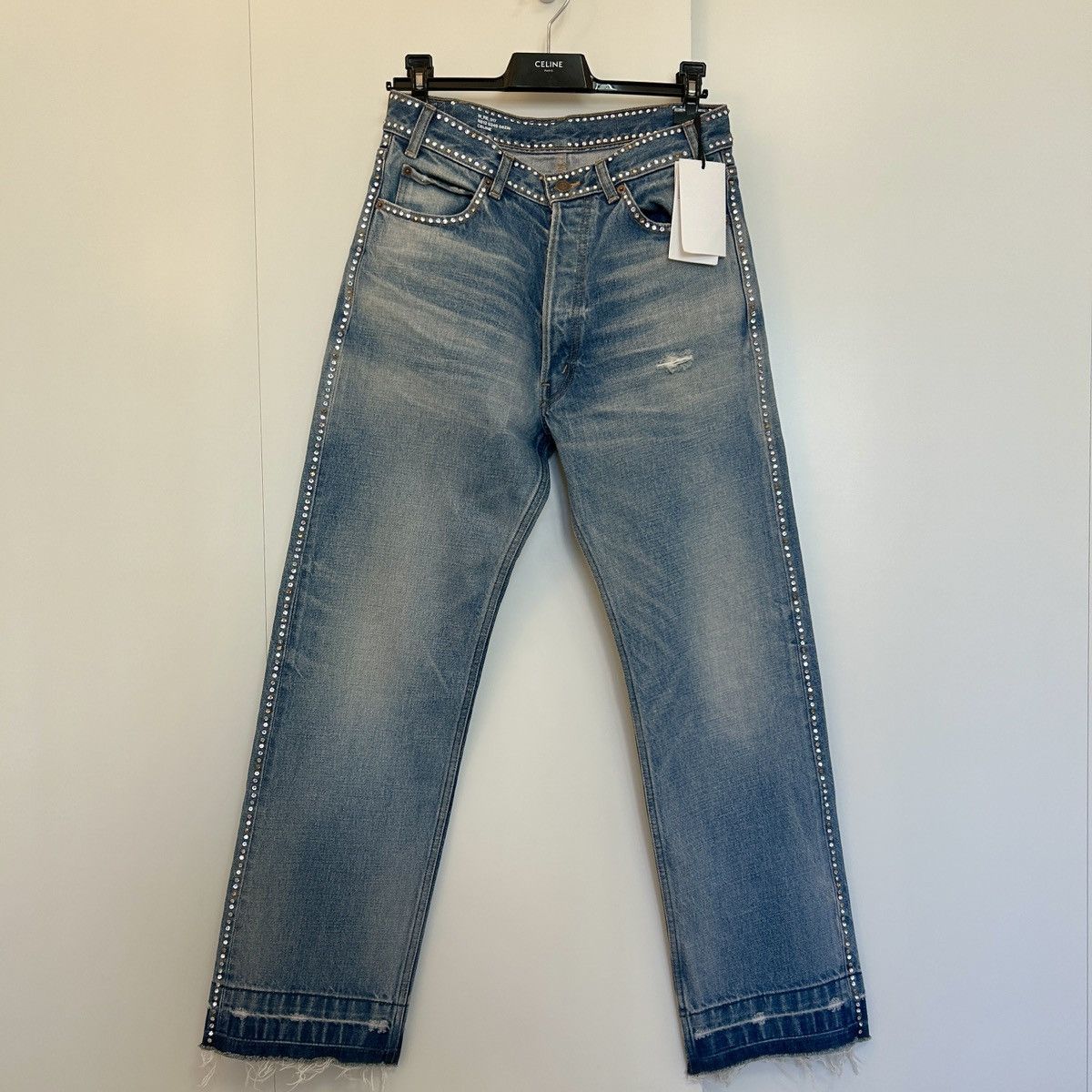 Hedi Slimane CELINE BY HEDI SLIMANE 22AW WESLEY ZUMA JEANS WITH CRYSTAL Size US 28 / EU 44 - 4 Thumbnail