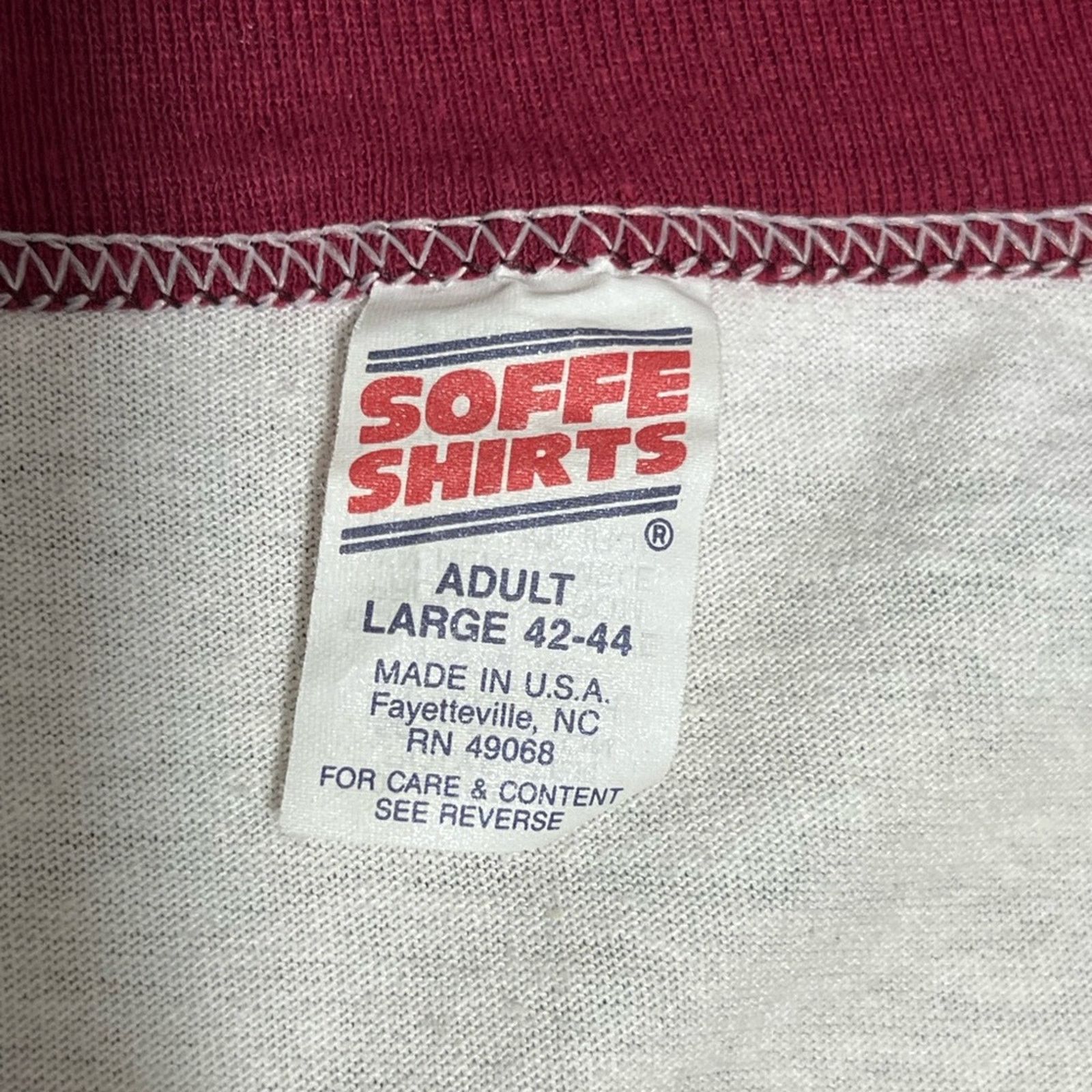 Vintage Vintage Curtis Indians Shirt 80s USA Ringer Soffe SIZE LARGE Size US L / EU 52-54 / 3 - 5 Thumbnail