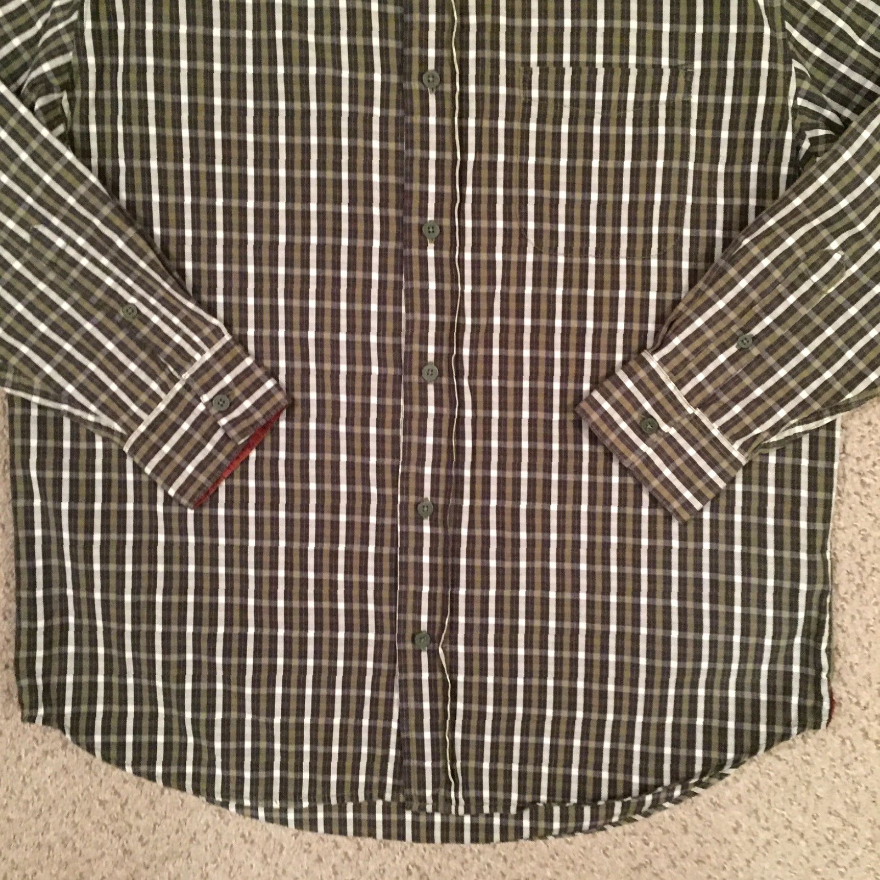 Old Navy Old Navy Shirt Mens Medium Green Plaid Long Sleeve Button Up Size US M / EU 48-50 / 2 - 4 Thumbnail