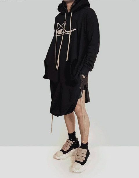 Champion × Rick Owens NEVER WORN / Rick Owens x Champion Hooded Sweatshirt Size US M / EU 48-50 / 2 - 1 Thumbnail