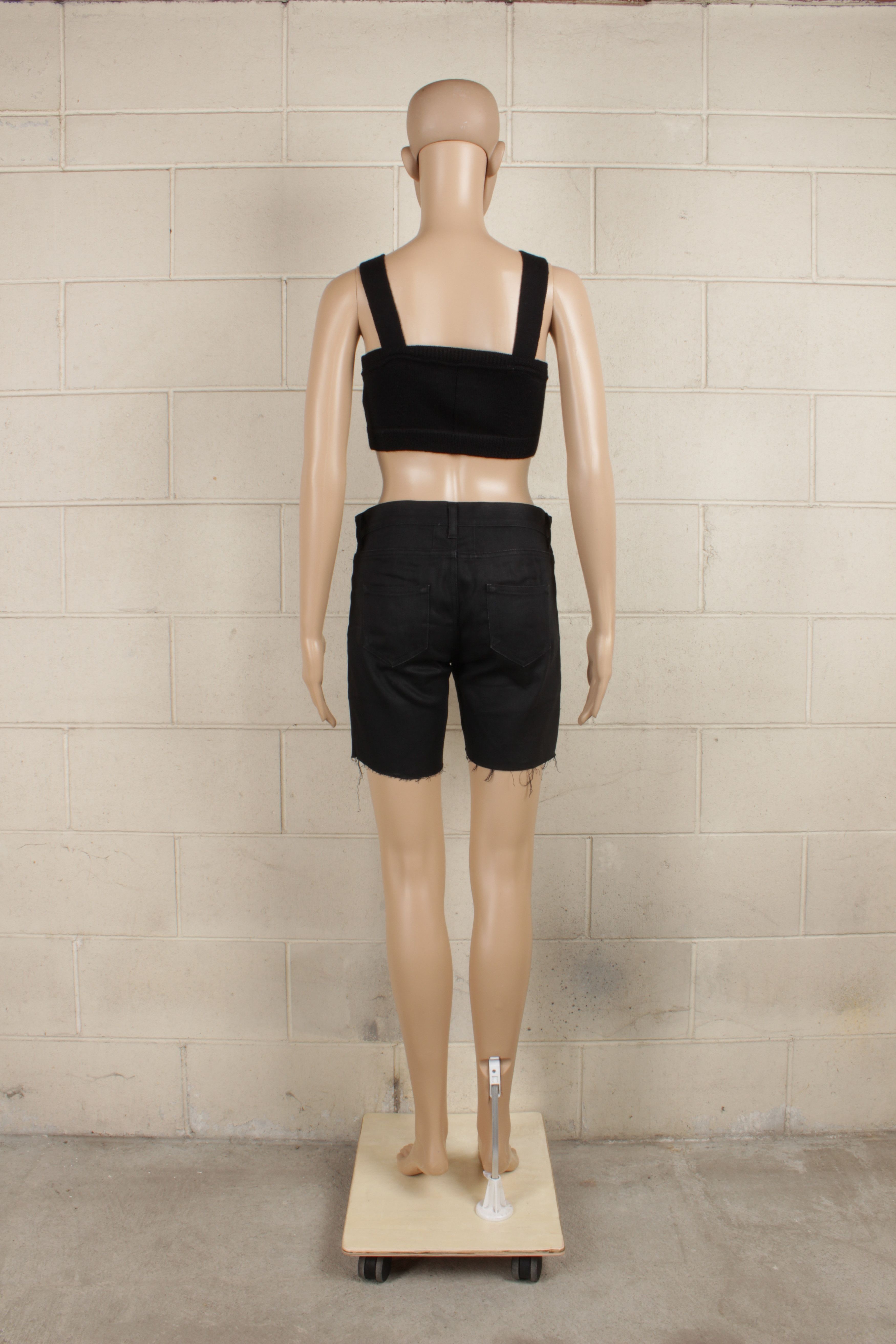 Saint Laurent Paris D01 Cut Off Waxed Denim Shorts Size 26" / US 2 / IT 38 - 2 Thumbnail