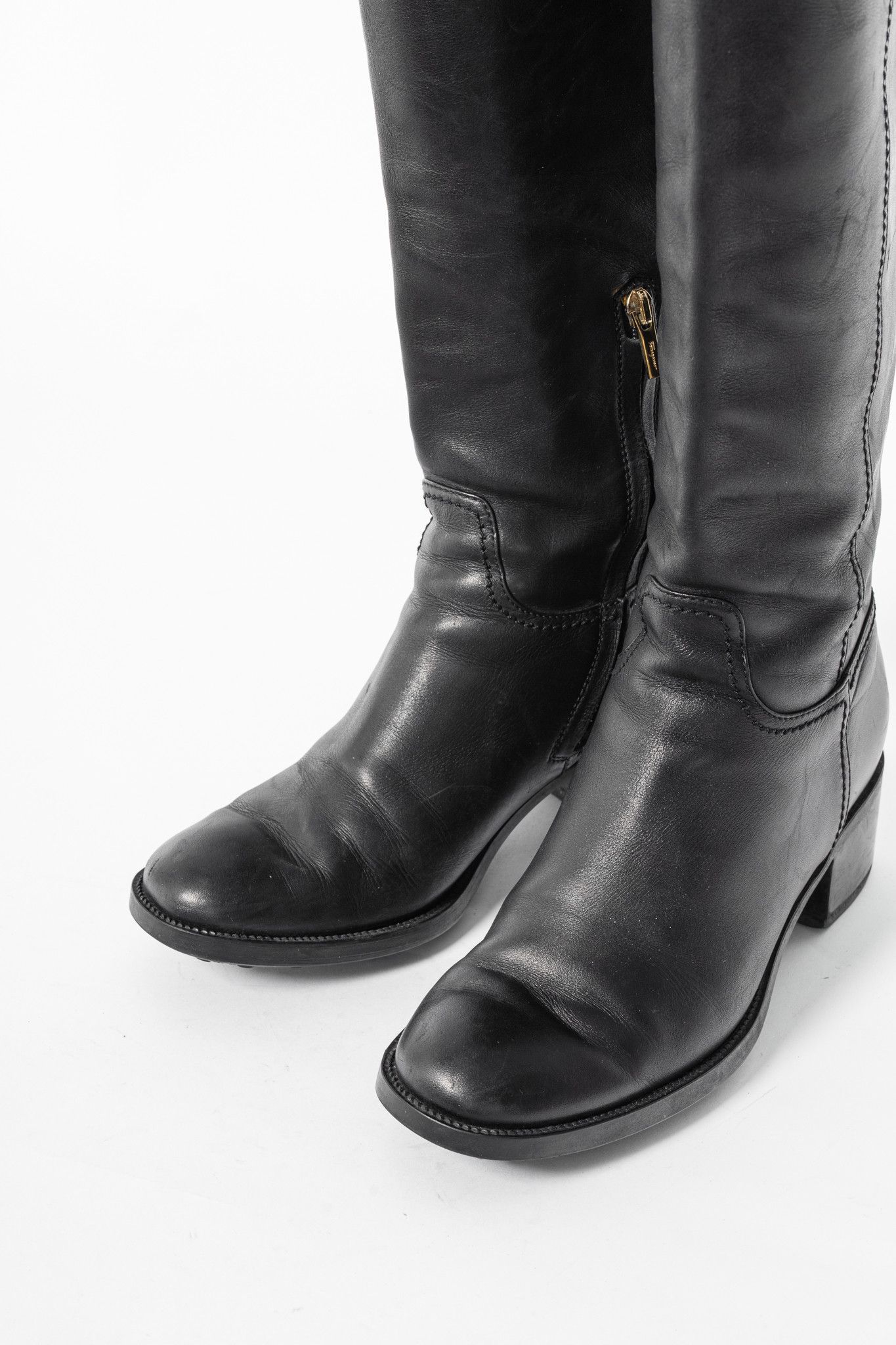 Salvatore Ferragamo Salvatore Ferragamo Robespierre Fersea Gancio Riding Boots Size US 7.5 / IT 37.5 - 6 Thumbnail