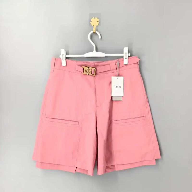Dior Dior Men's Pink Cotton Shorts 0089 Size US 27 - 1 Thumbnail