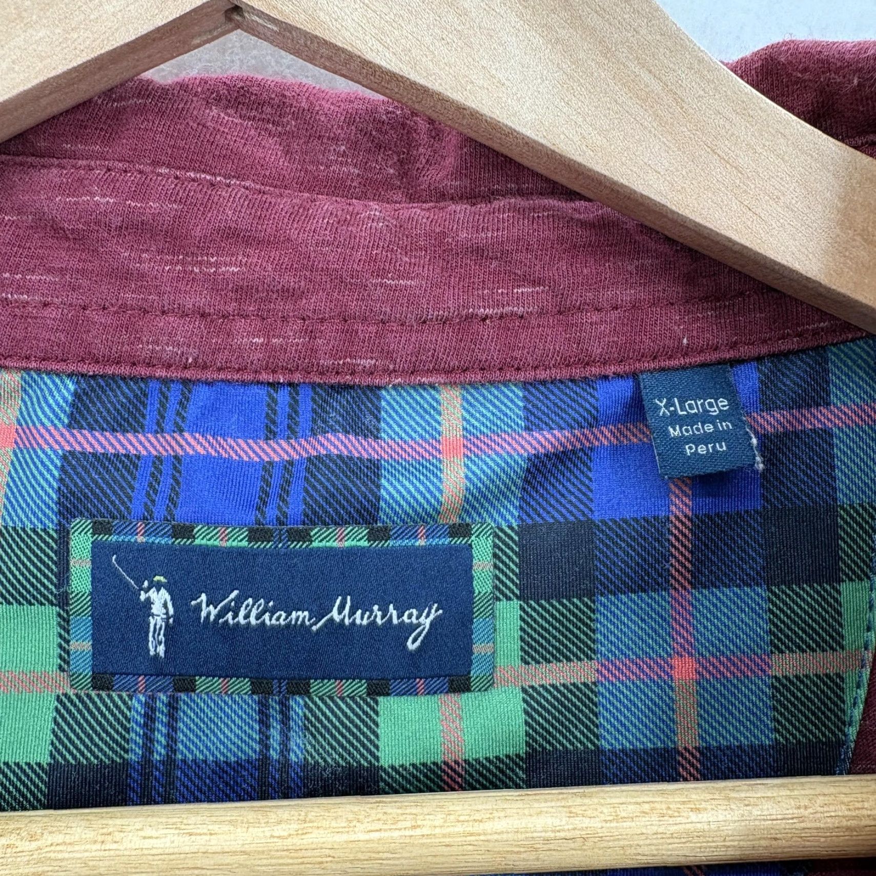 Vintage VINTAGE William Murray Shirt Mens XL Red Slub Pocket Polo Golf Short Sleeve Casual Camp Size US XL / EU 56 / 4 - 3 Thumbnail