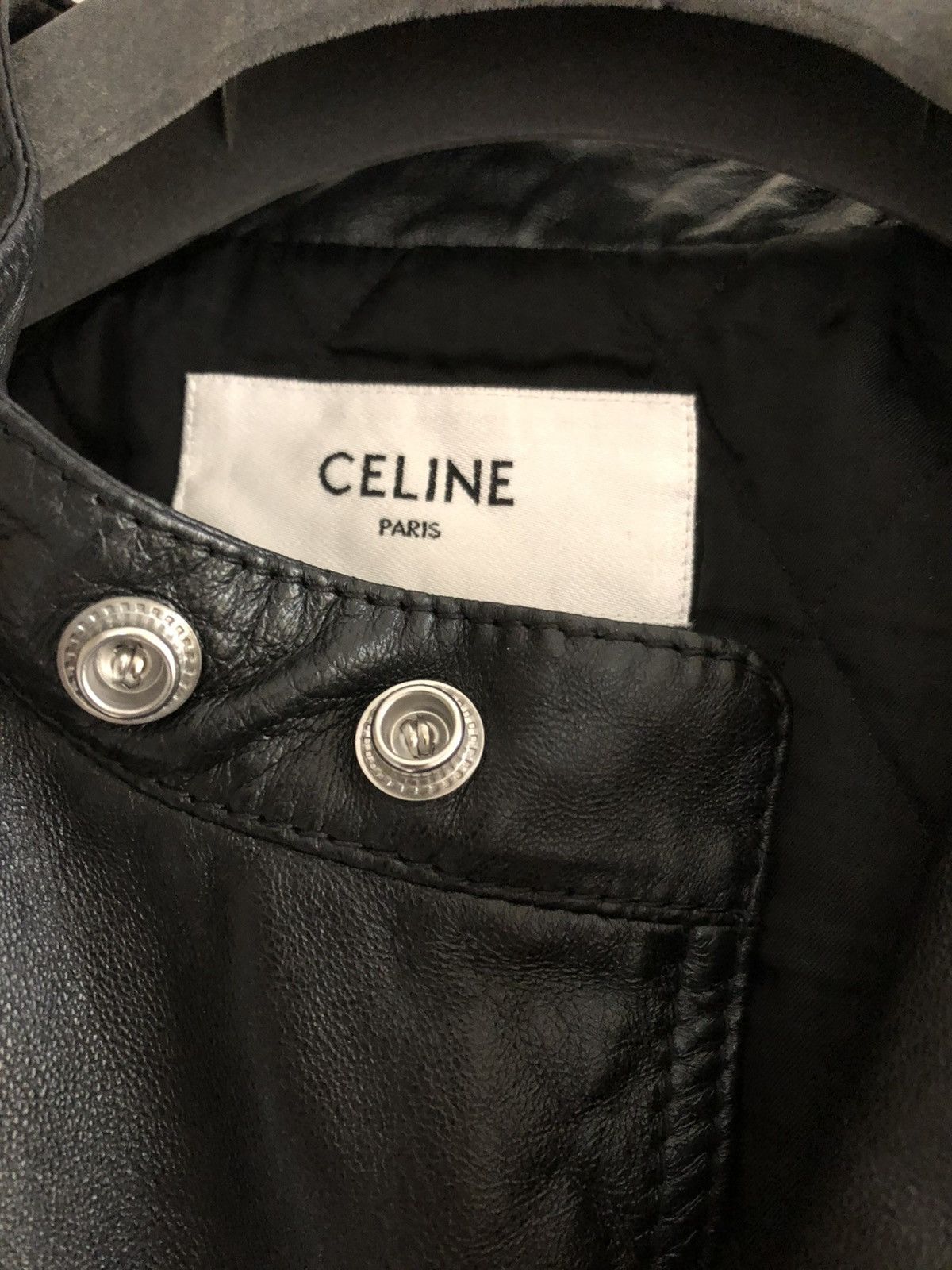 Celine Cafe racer leather jacket Size US M / EU 48-50 / 2 - 2 Thumbnail