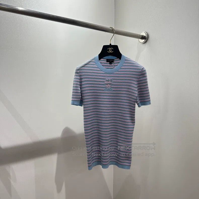Chanel Chanel 25 Preview Series jacquard striped cashmere short s Size S / US 4 / IT 40 - 1 Thumbnail