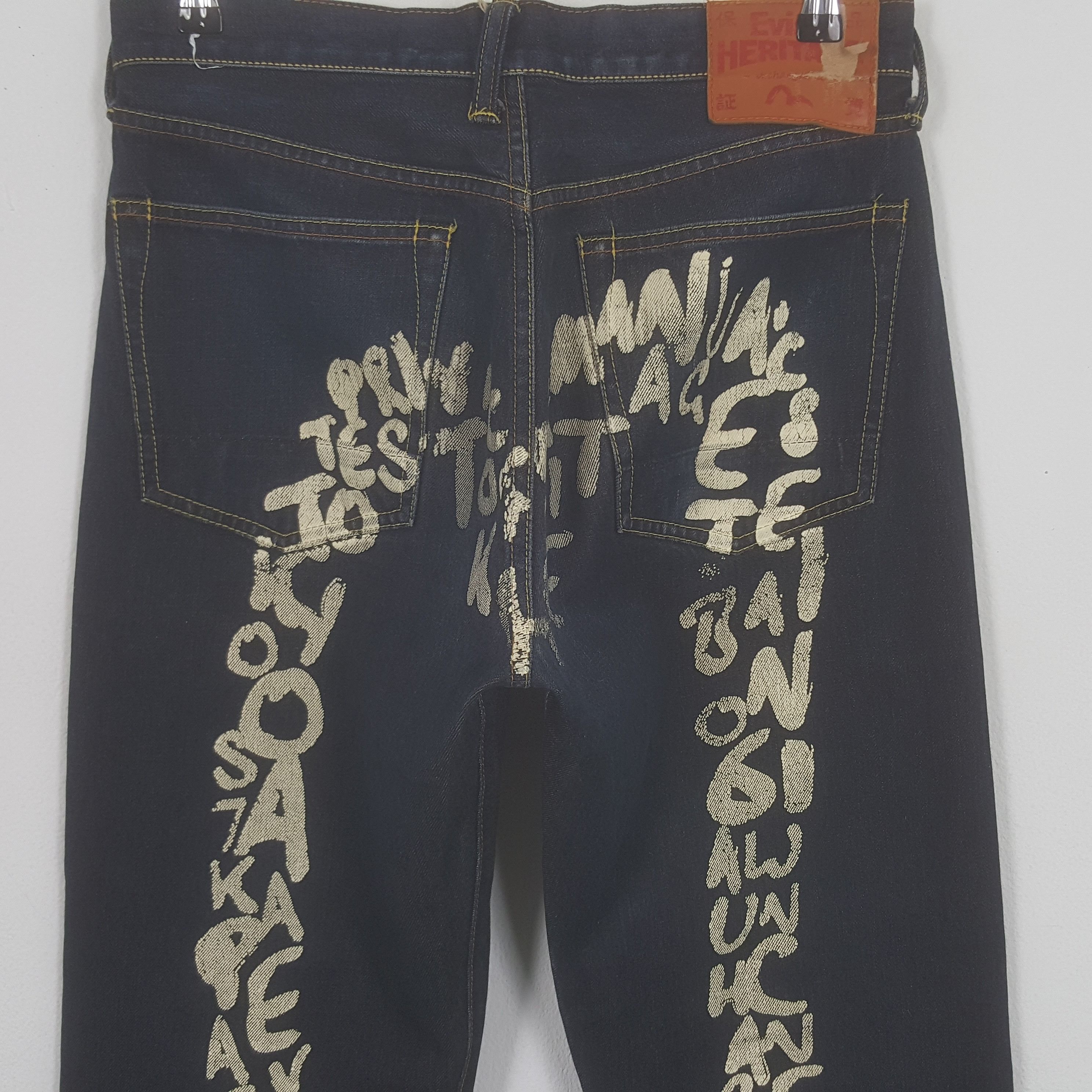 Evisu Vintage Evisu Japan Nice Dicock Art Denim Jeans Size US 31 - 5 Thumbnail