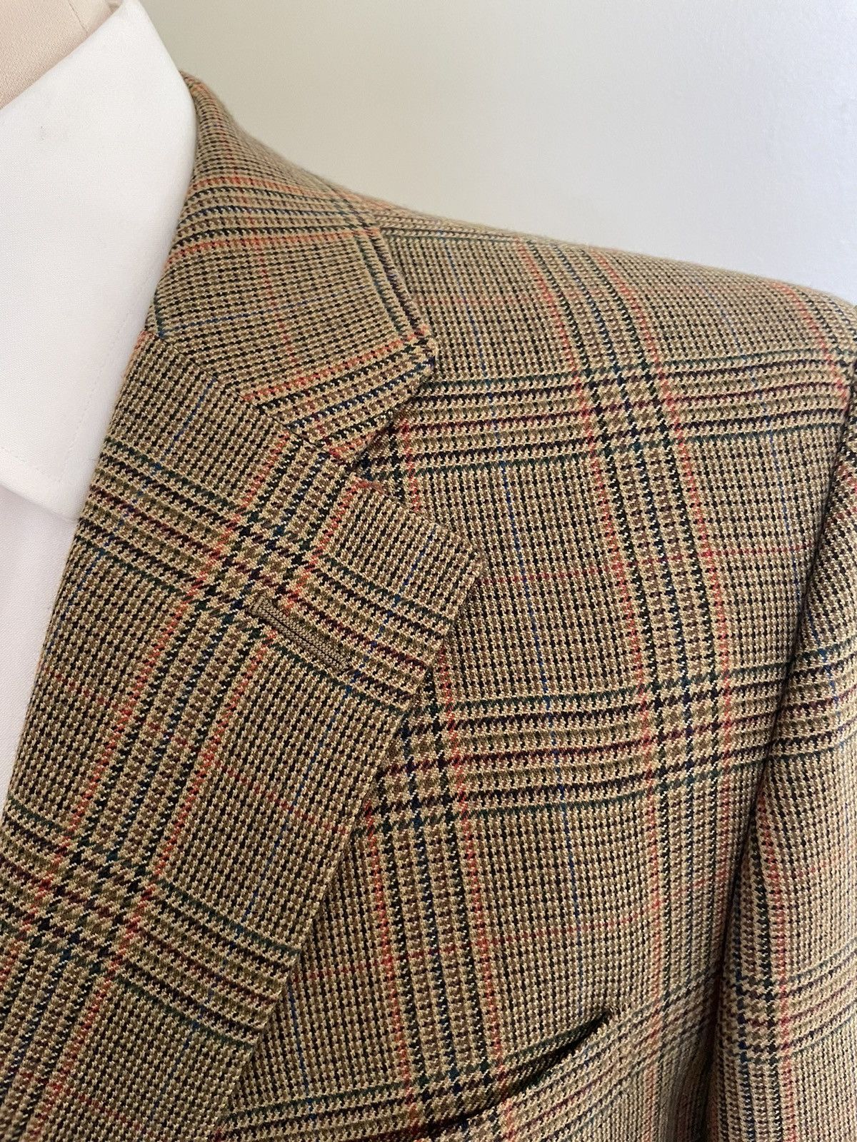 Alfred Dunhill Check Print Cashmere Jacket Size 42L - 2 Thumbnail