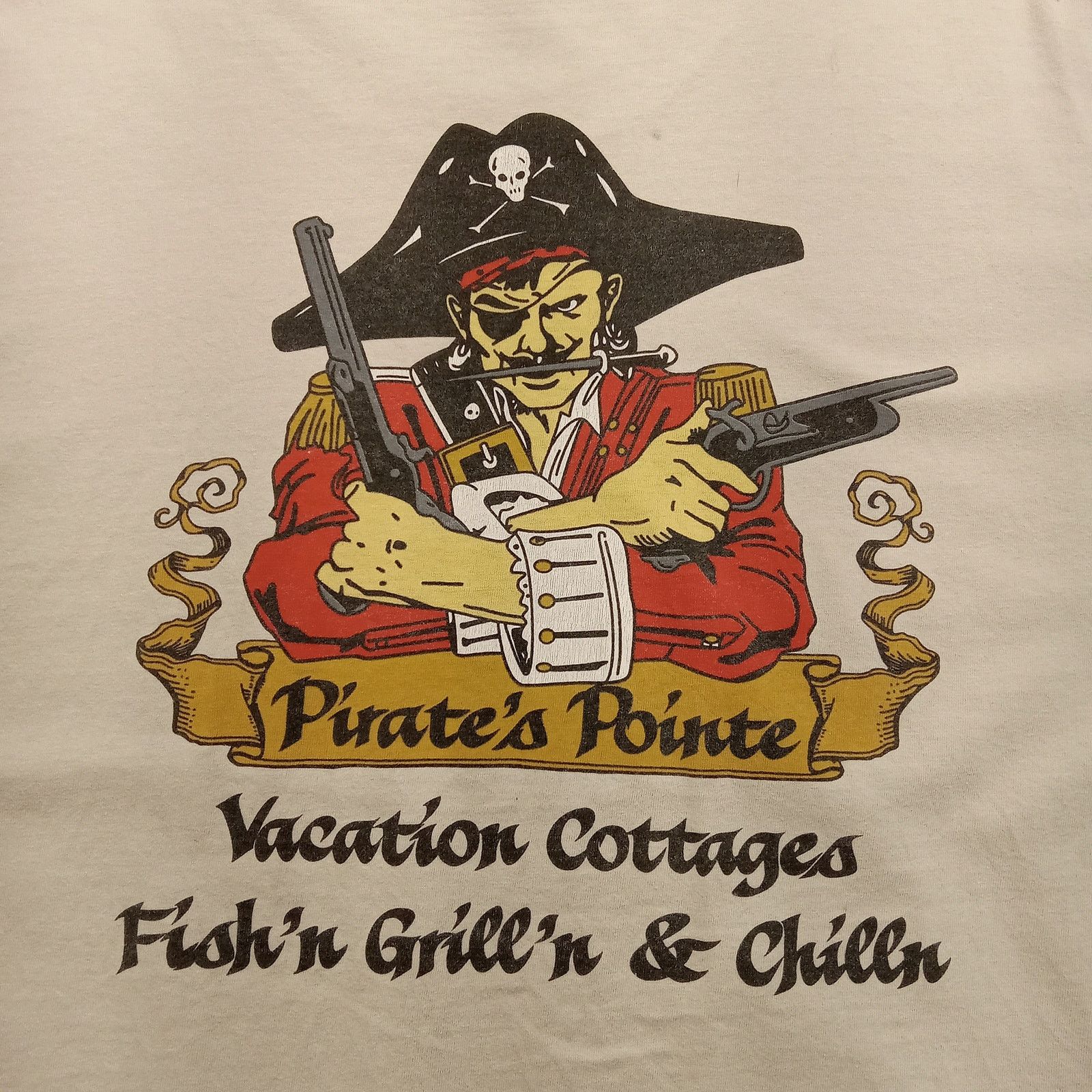 Hanes Pirate's Pointe T-Shirt XL Vacation Cottages Hanes Beefy-T Size US XL / EU 56 / 4 - 2 Thumbnail