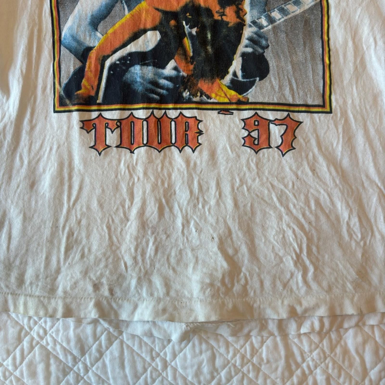 Fruit Of The Loom 1997 TED NUGENT WANGO TANGO THRASHED T-SHIRT Size US XL / EU 56 / 4 - 7 Thumbnail