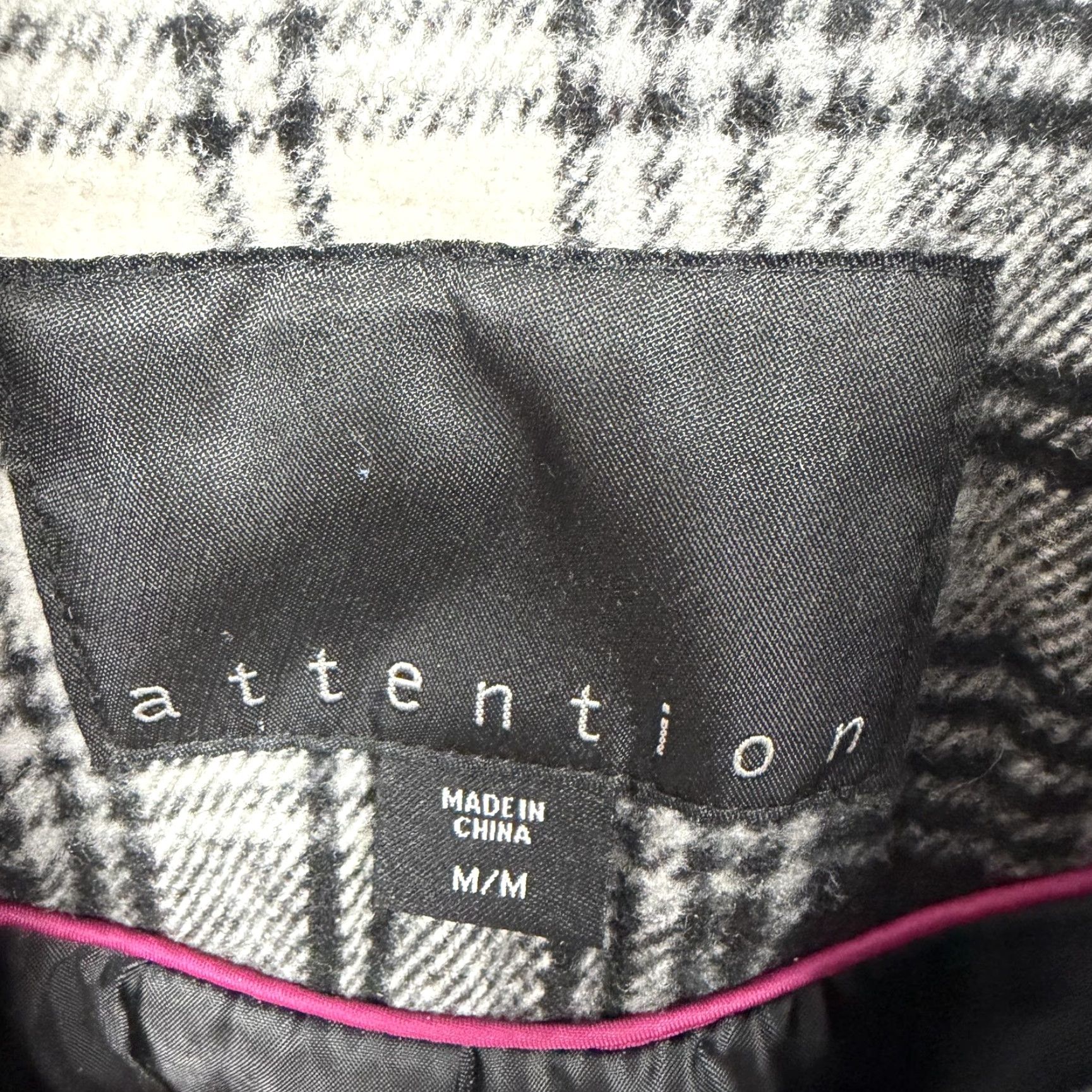 Doublet Attention Pea Coat Womens M Black White Plaid Double Breasted Cozy Dark Academia Coat Size M / US 6-8 / IT 42-44 - 5 Thumbnail