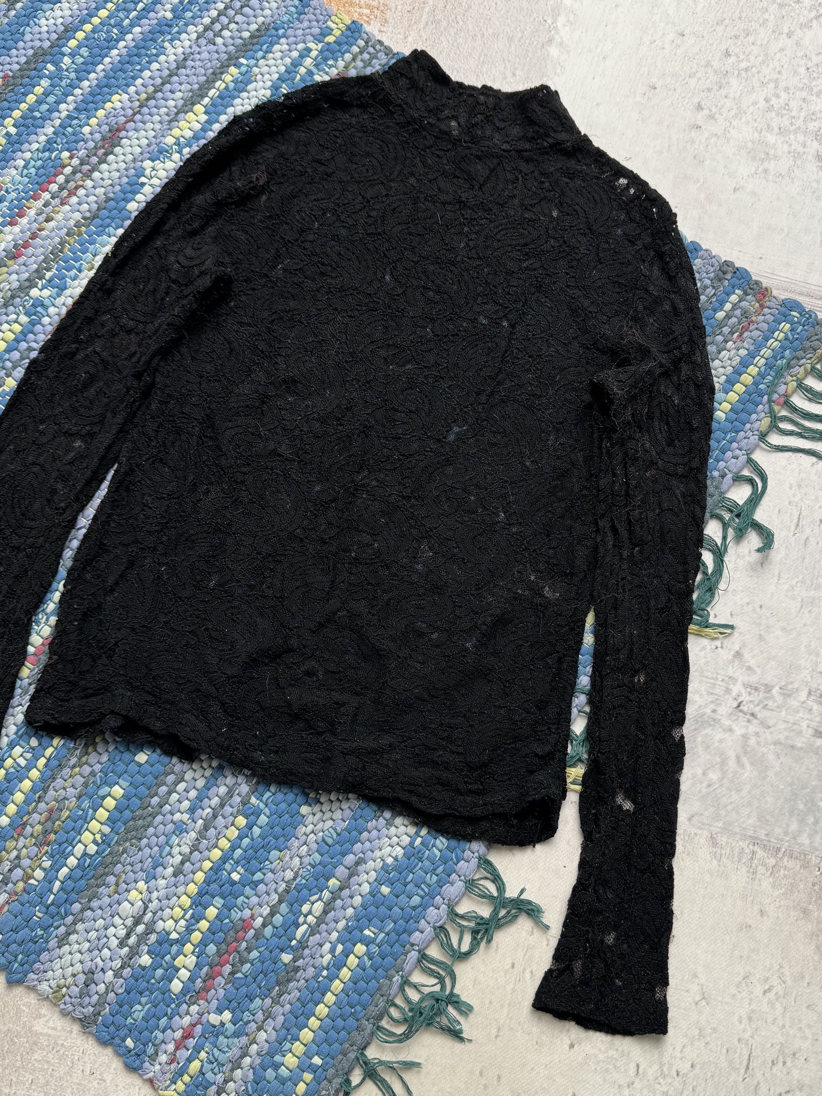 Vintage Vintage Mesh Lace Long Sleeve A8(V1)D15 Size S / US 4 / IT 40 - 3 Thumbnail