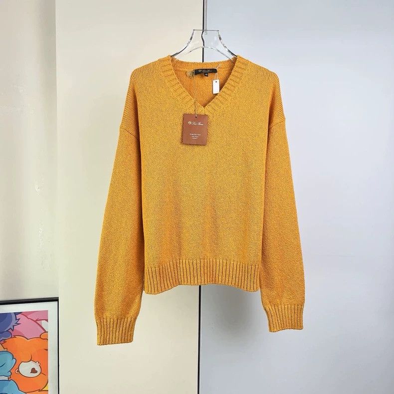 Loro Piana LoroPiana Yellow Cotton Sweater Size US XL / EU 56 / 4 - 1 Thumbnail