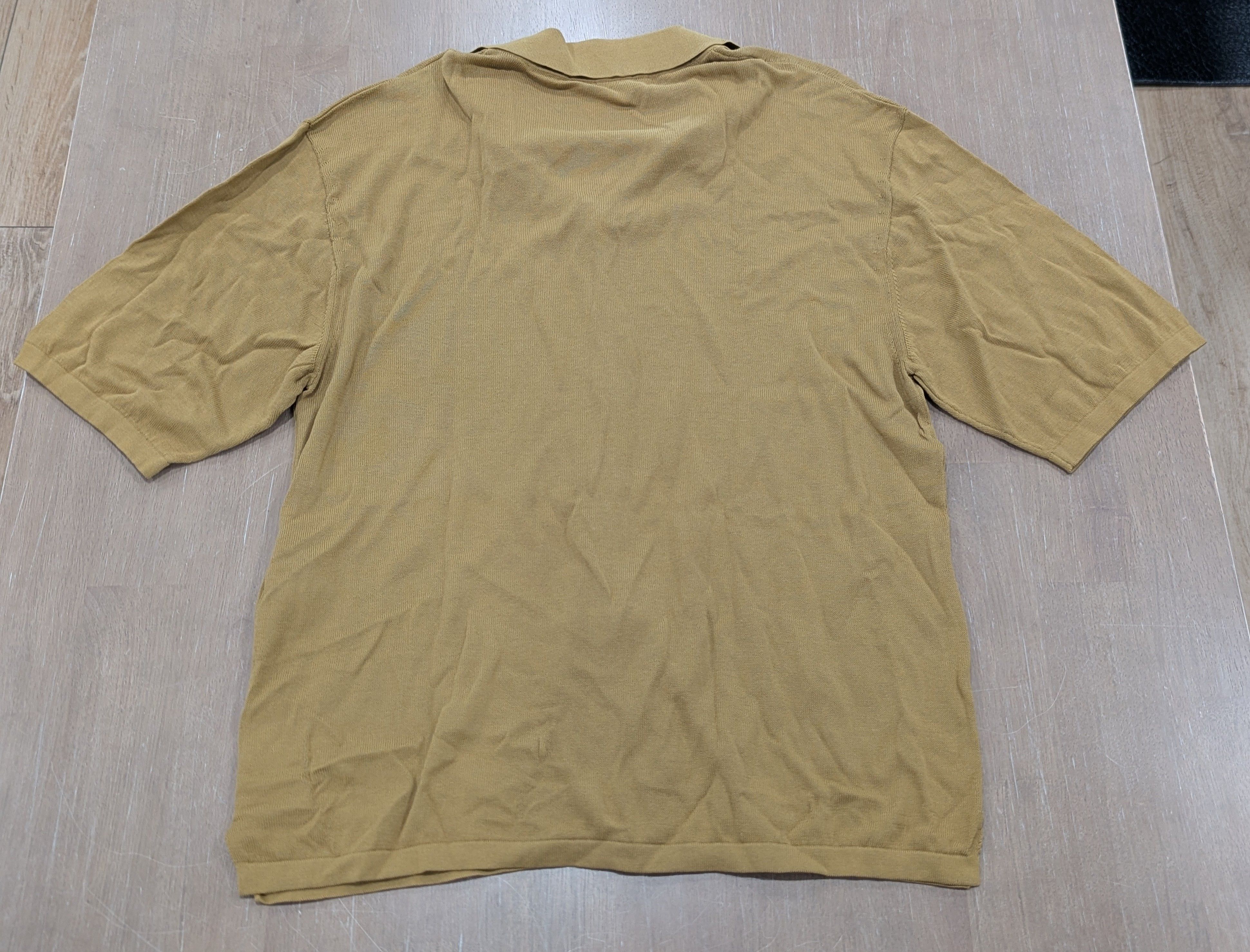 Lemaire LEMAIRE Button Front Cotton Knit Polo Shirt Mustard Medium Size US M / EU 48-50 / 2 - 3 Thumbnail