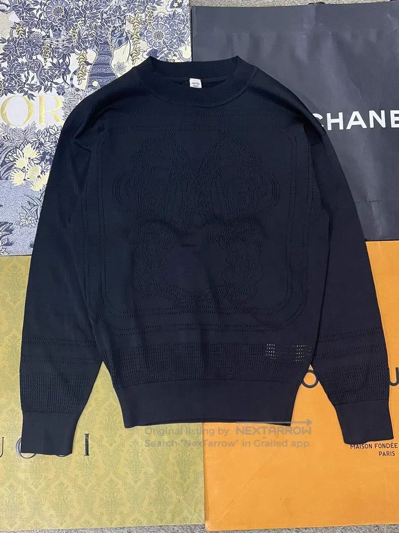 Hermes Hermes Black Silk Round Neck Top with Formal Saddle-Like C Size XS / US 0-2 / IT 36-38 - 1 Thumbnail