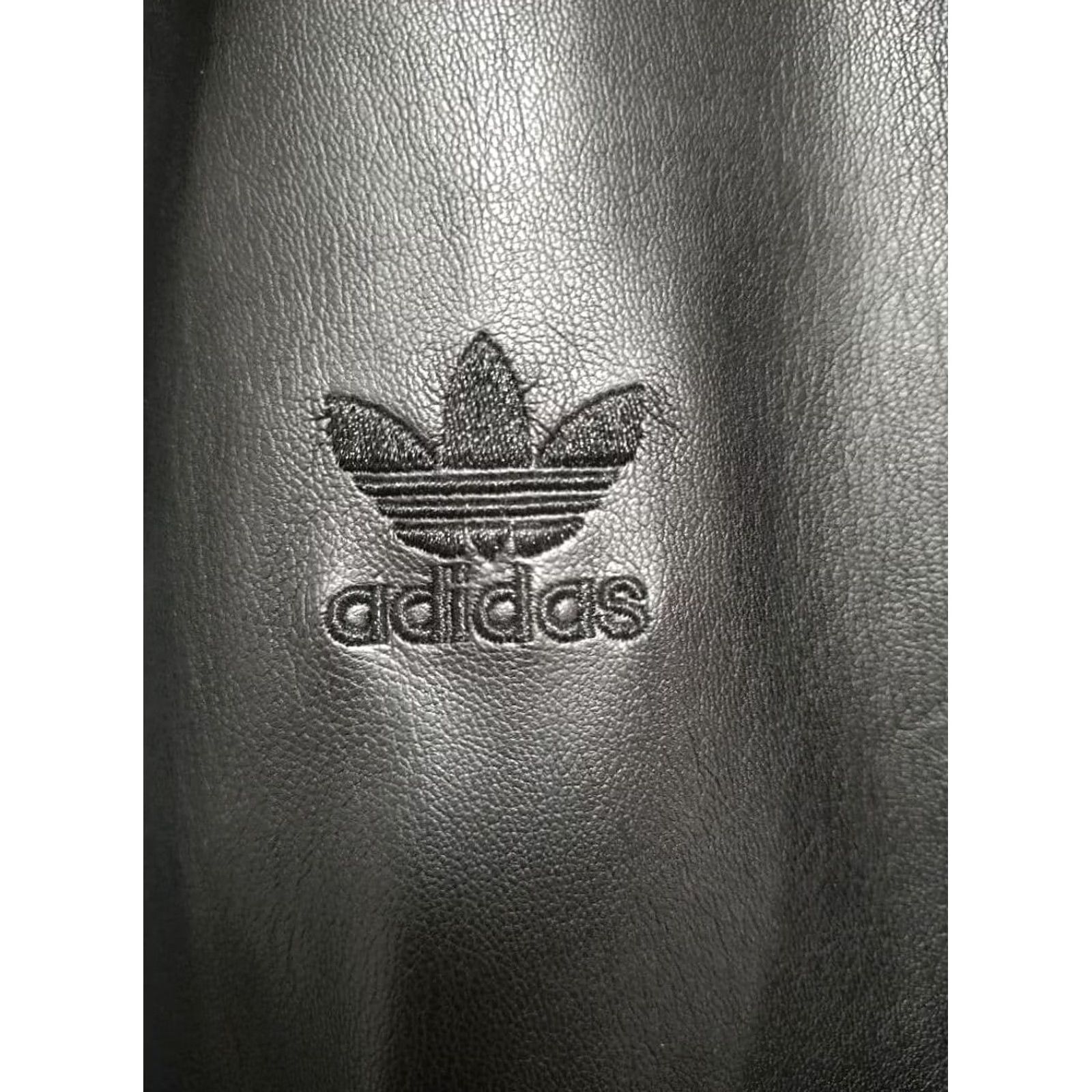 Adidas Adidas Originals Leather Jacket Black L Size Embroidered Logo Woman From Japan Size US L / EU 52-54 / 3 - 3 Thumbnail