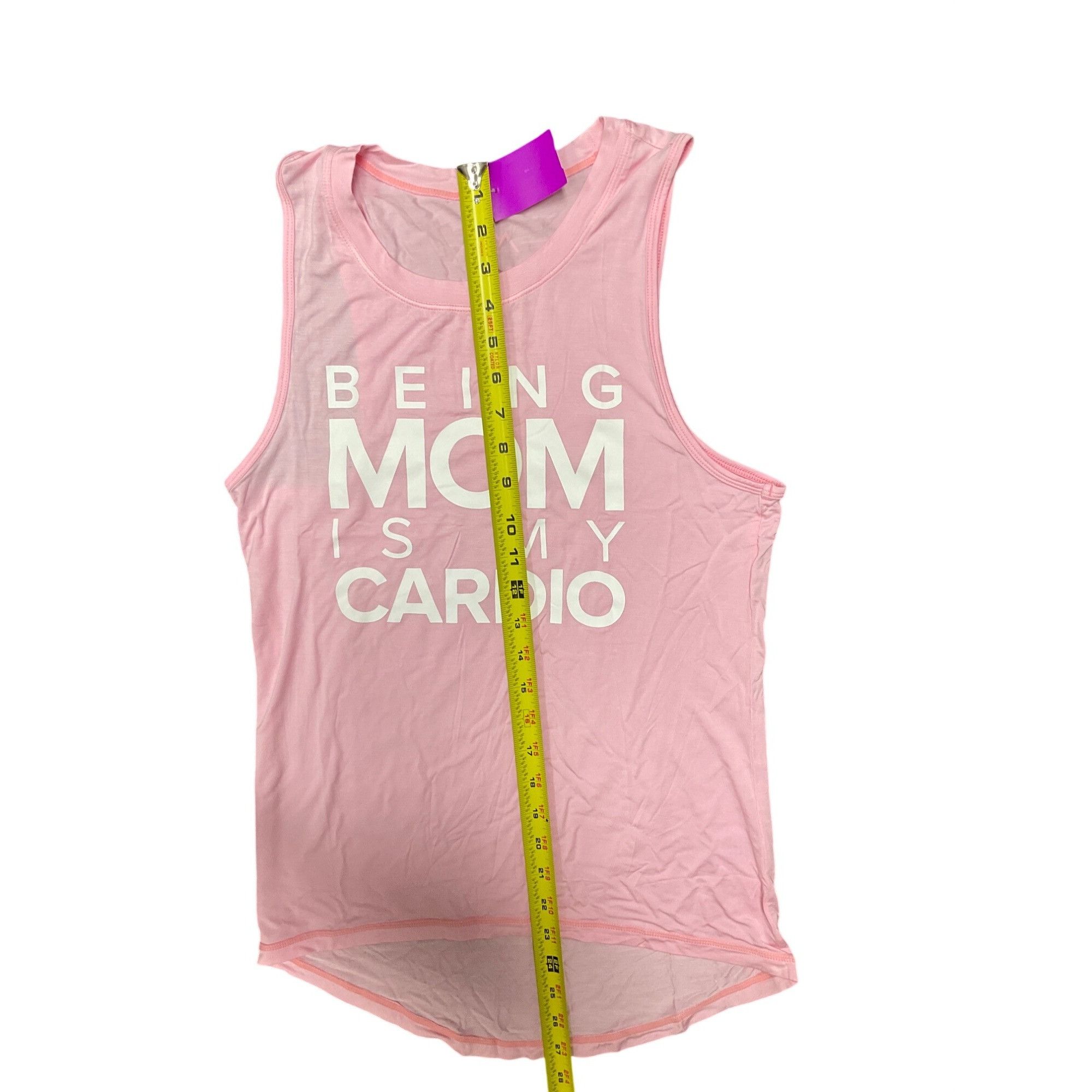 Other Being Mom Is My Cardio Pink Tank Top For Women Sleeveless R Size L / US 10 / IT 46 - 7 Thumbnail