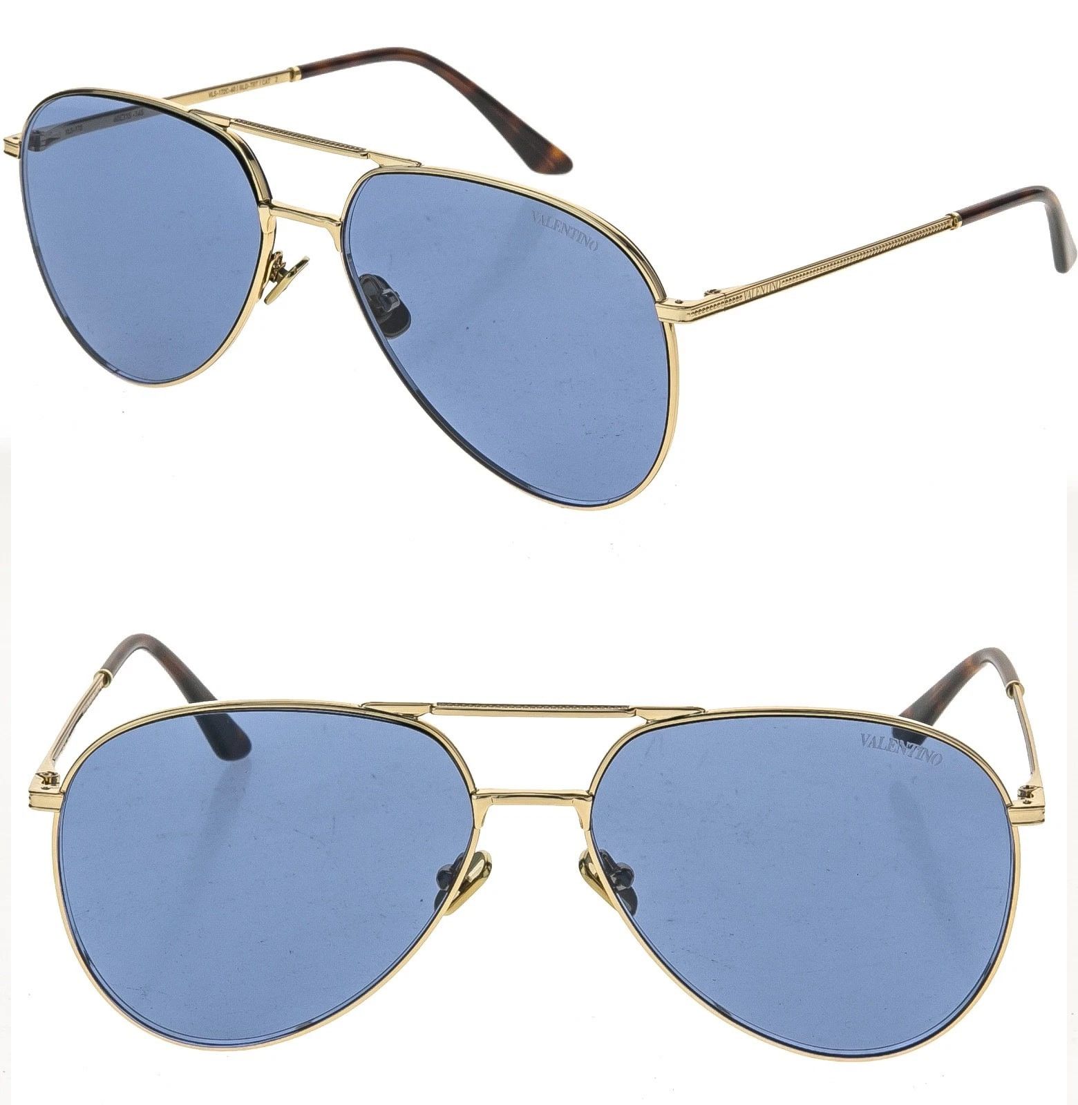 Valentino VALENTINO V LOGO VLS172 Gold Metal Blue VLS 172C Sunglasses Size ONE SIZE - 1 Thumbnail