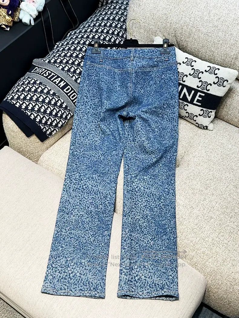 Chanel Chanel 21B blue camelia pants Size 24" / US 00 / IT 34 - 2 Thumbnail