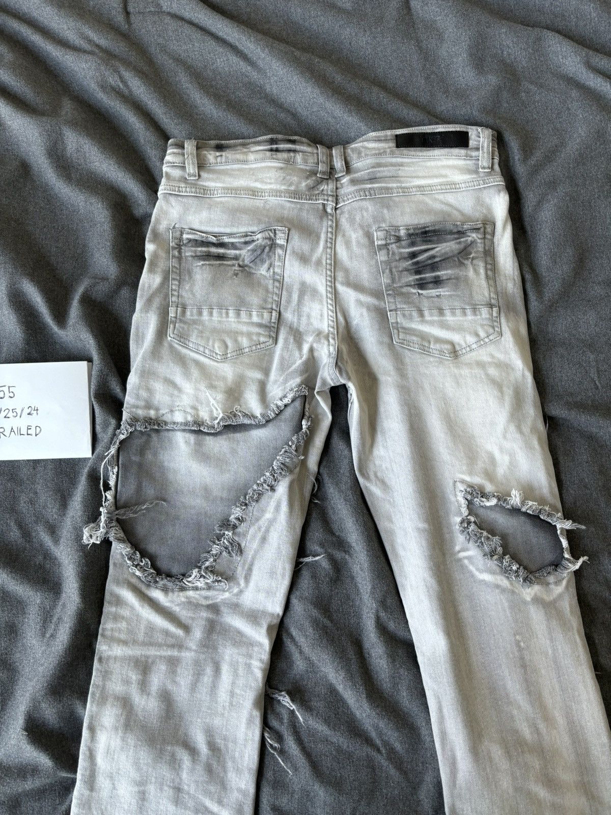 Designer Taker Continuous R&R Stacked Denim “Ice Gray” Size US 32 / EU 48 - 4 Thumbnail