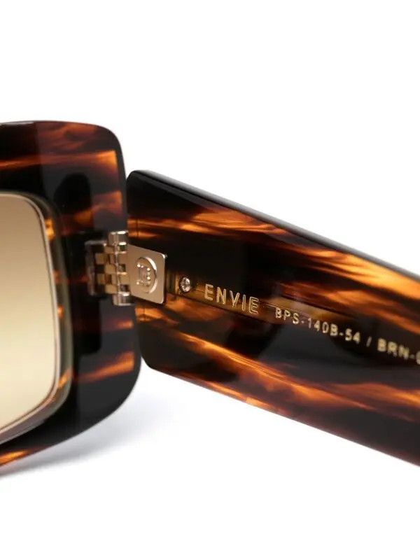 Balmain o1s1wg111225 Size:OS/Envie Square Sunglasses in Brown Size ONE SIZE - 3 Thumbnail