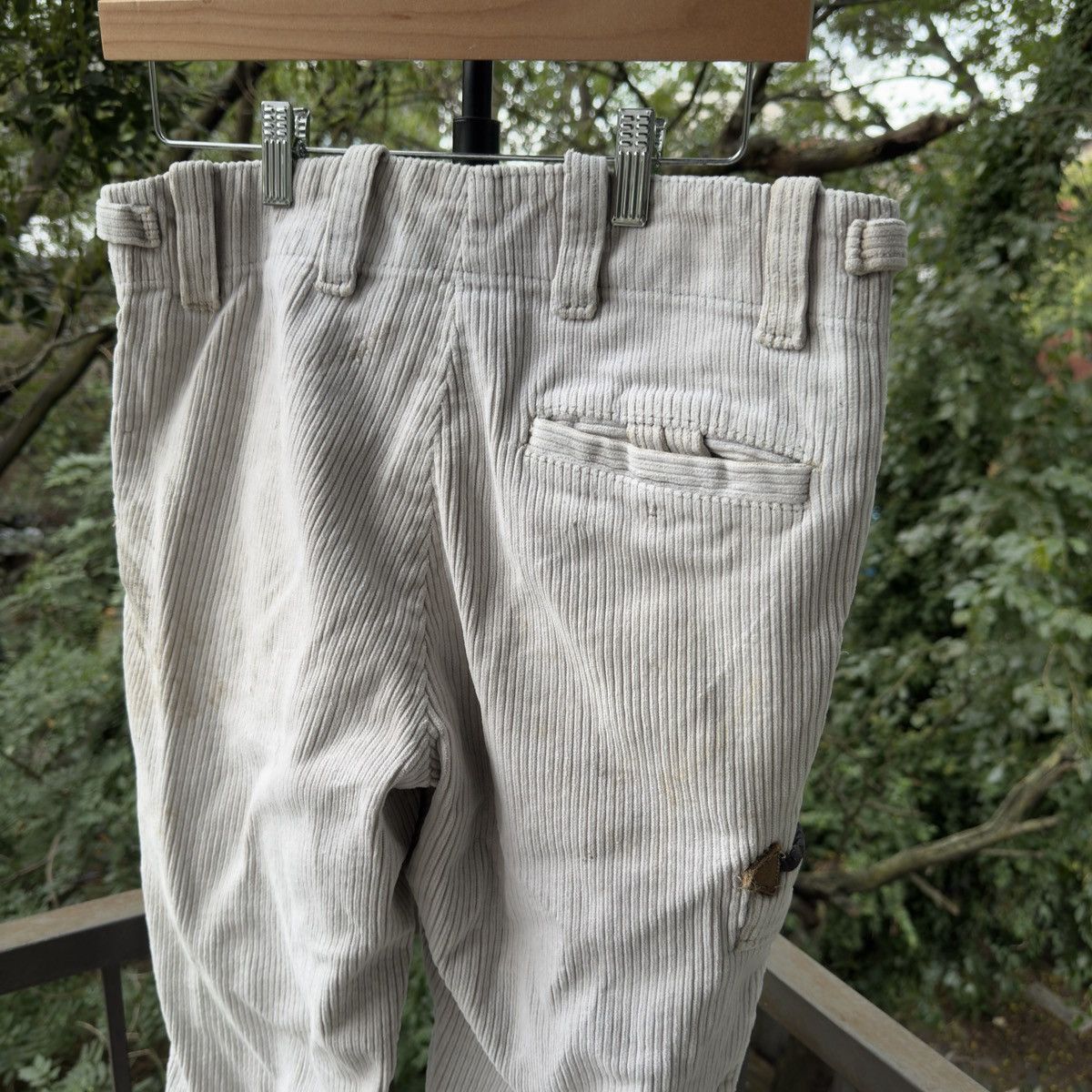 Vintage Thrashed Faded Distressed Corduroy Pants ERD Grunge Biker Size US 32 / EU 48 - 9 Thumbnail