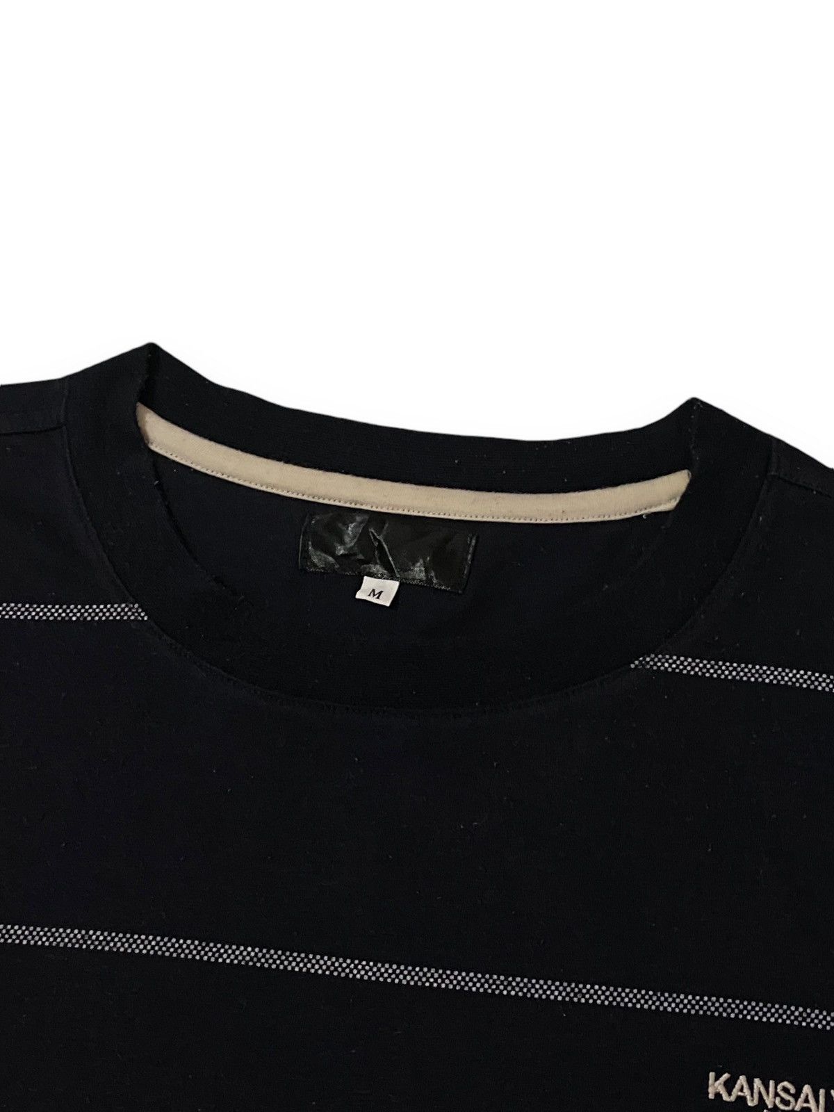 Japanese Brand × Kansai Yamamoto × Vintage VINTAGE KANSAI YAMAMOTO HOMME STRIPES LONGSLEEVE TEE Size US M / EU 48-50 / 2 - 6 Thumbnail