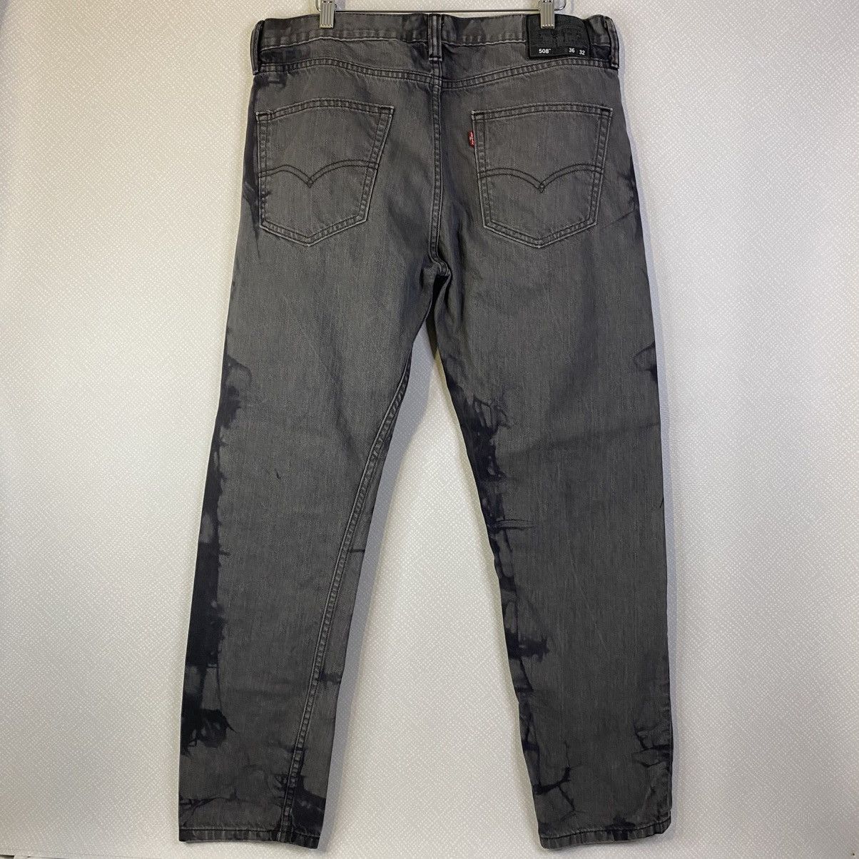 Levi's Levi's 508 Jeans Men's Gray/Black Sz 36x32 Splatter EUC Size US 36 / EU 52 - 2 Thumbnail