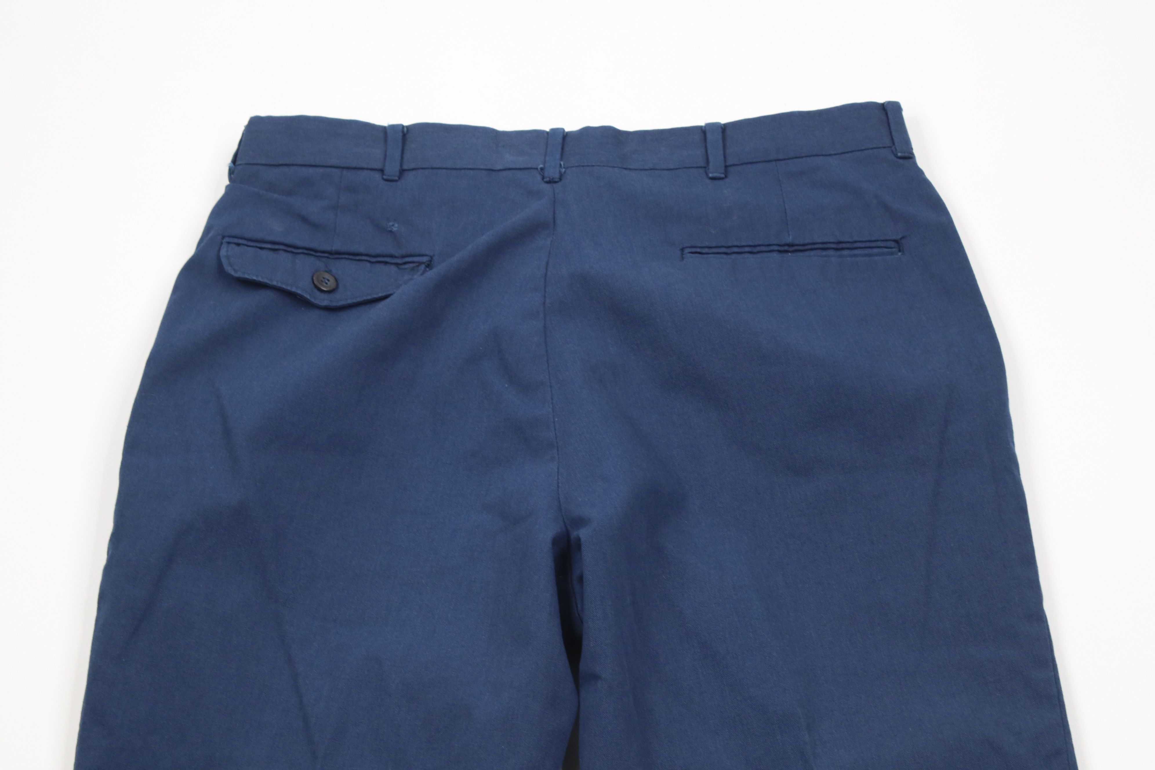 Vintage Vintage 70s Streetwear Flared Wide Leg Chino Pants Blue USA Size US 32 / EU 48 - 10 Thumbnail