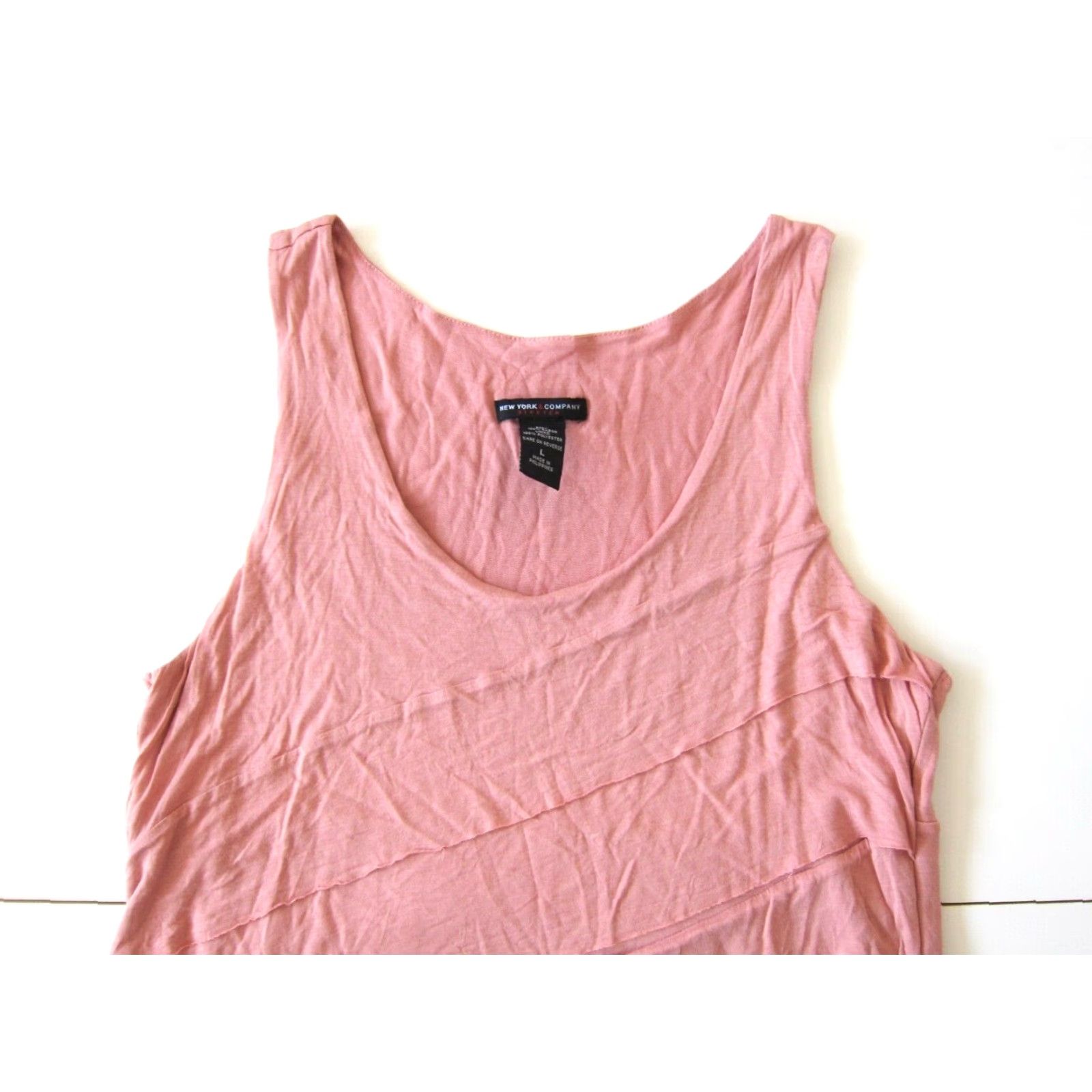 Vintage VINTAGE New York & Company Stretch Mauve Pink Layered Sleeveless Tank Dress Large Size L / US 10 / IT 46 - 5 Thumbnail