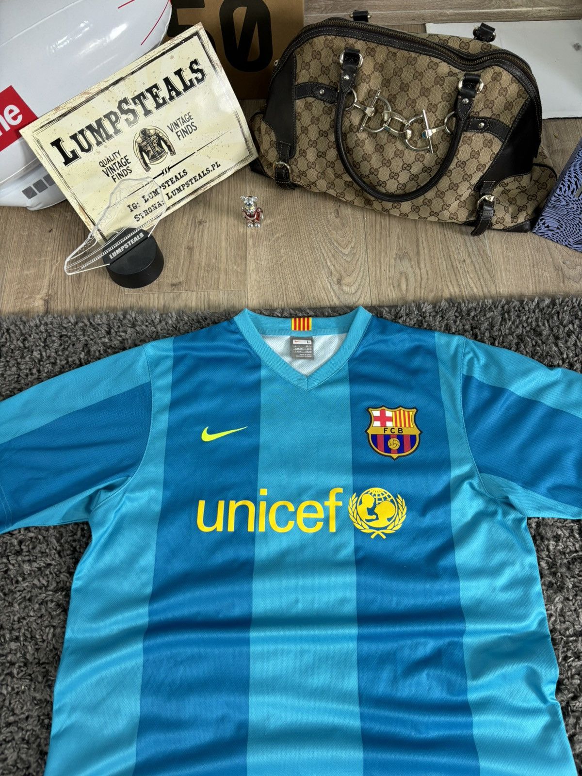Nike × Vintage Soccer Jersey Nike FC Barcelona Vintage 2007 Blockcore Size US L / EU 52-54 / 3 - 4 Thumbnail