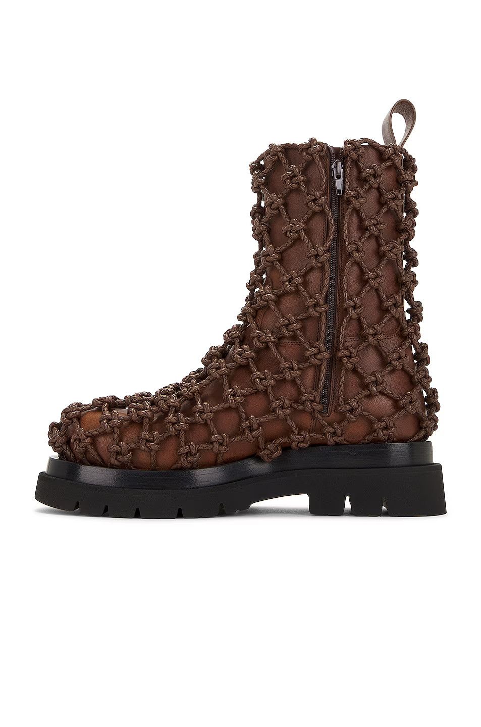 Bottega Veneta Knot Web Lug Boot in Dark Chestnut Size US 9 / EU 42 - 3 Thumbnail