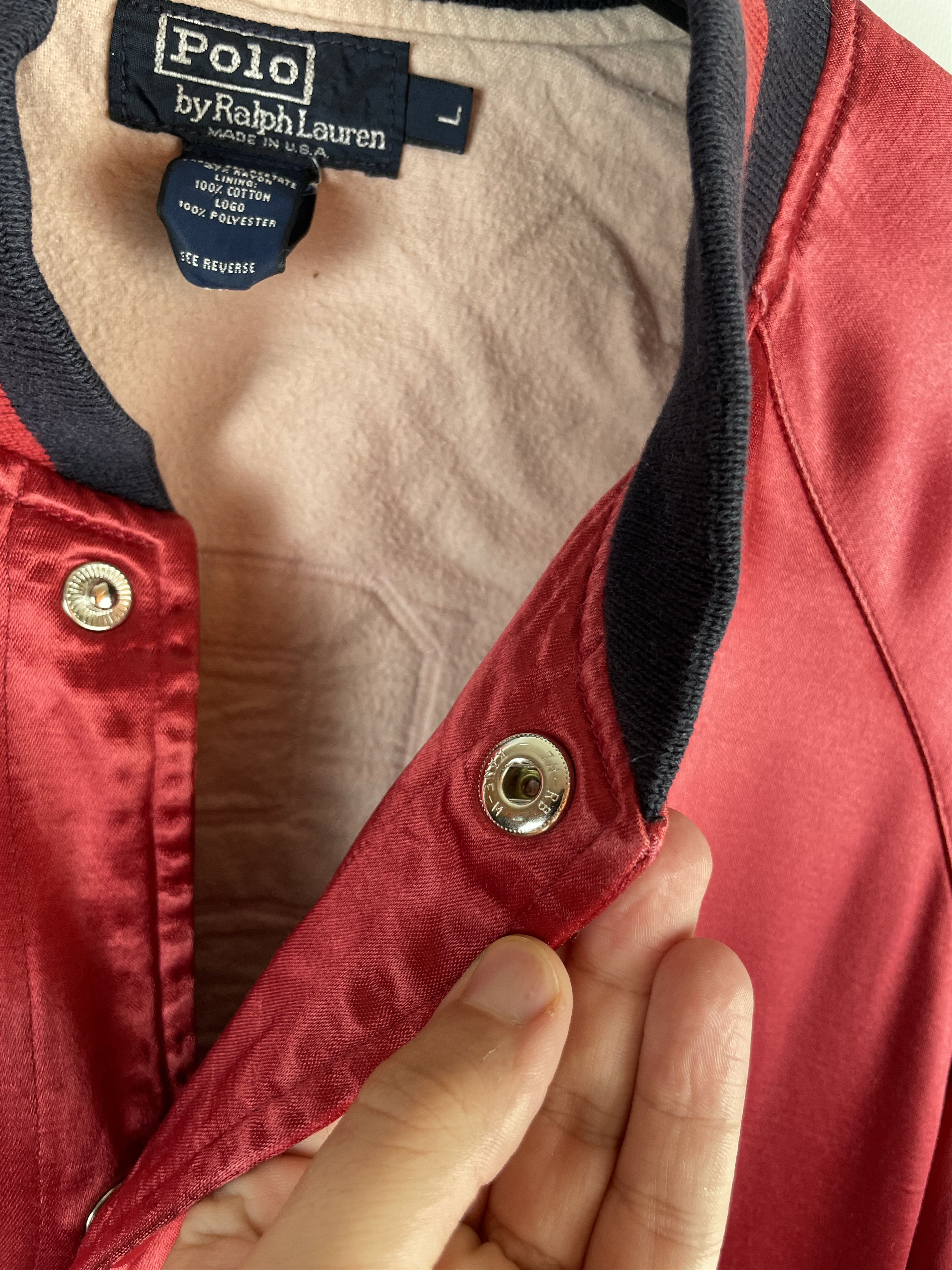 Polo Ralph Lauren Rare Vintage Polo Ralph Lauren Satin Jacket USA 80s Size US L / EU 52-54 / 3 - 7 Thumbnail