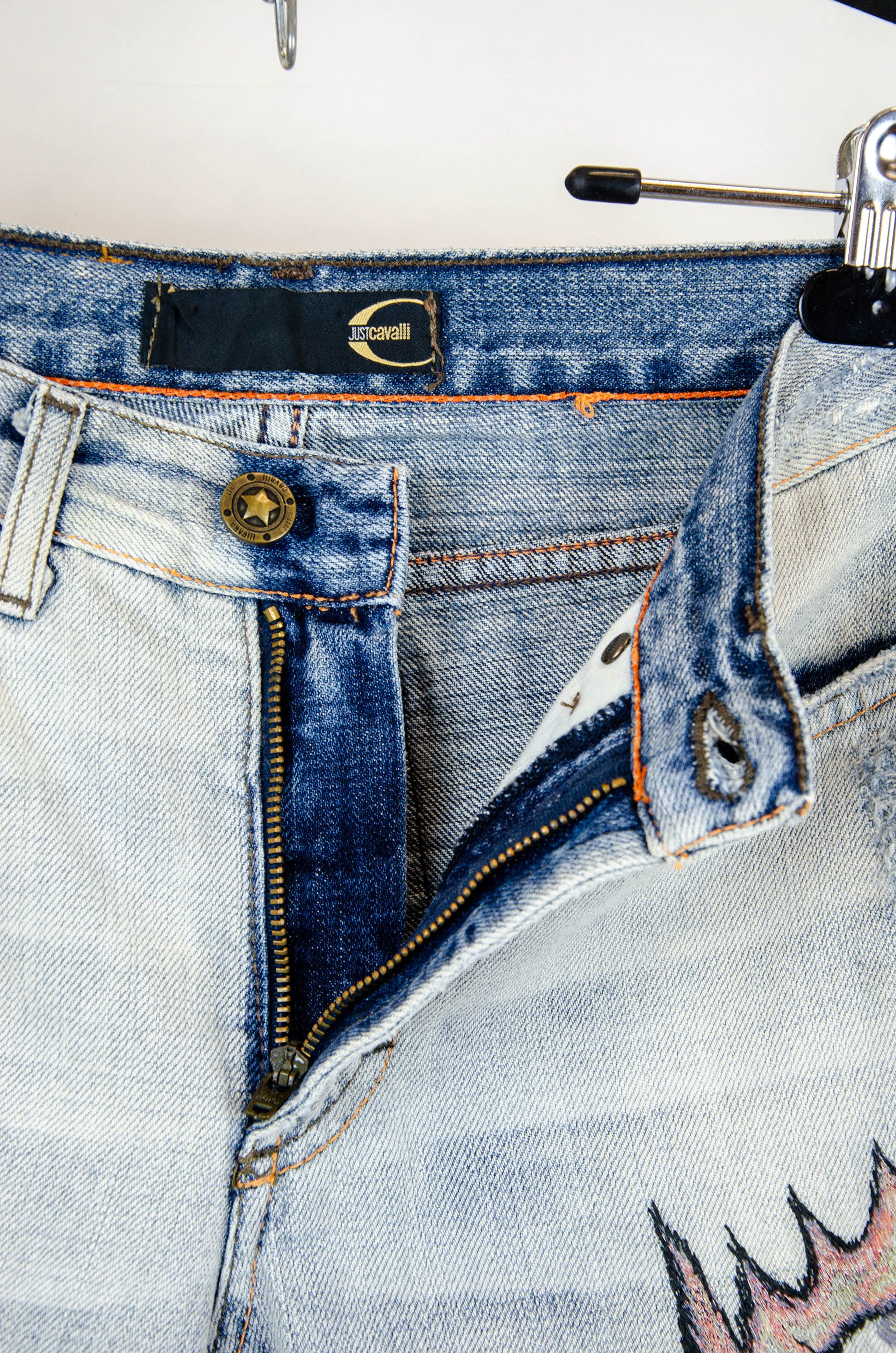 Just Cavalli Just Cavalli Tiger Embroidered Jeans – Size W26 Size 26" / US 2 / IT 38 - 11 Thumbnail