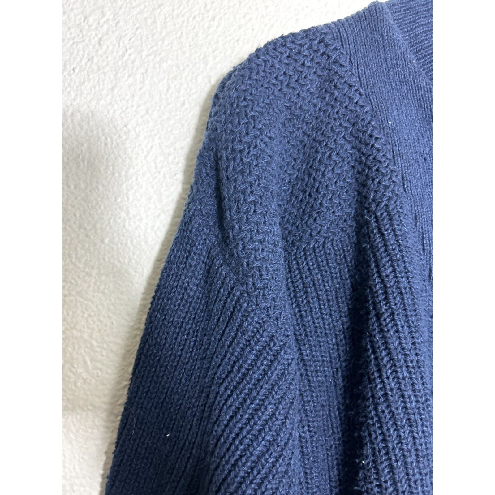 Eddie Bauer VINTAGE Eddie Bauer Sweater Mens L Heavy Knit Cotton USA Navy Blue Pullover Size US L / EU 52-54 / 3 - 6 Thumbnail