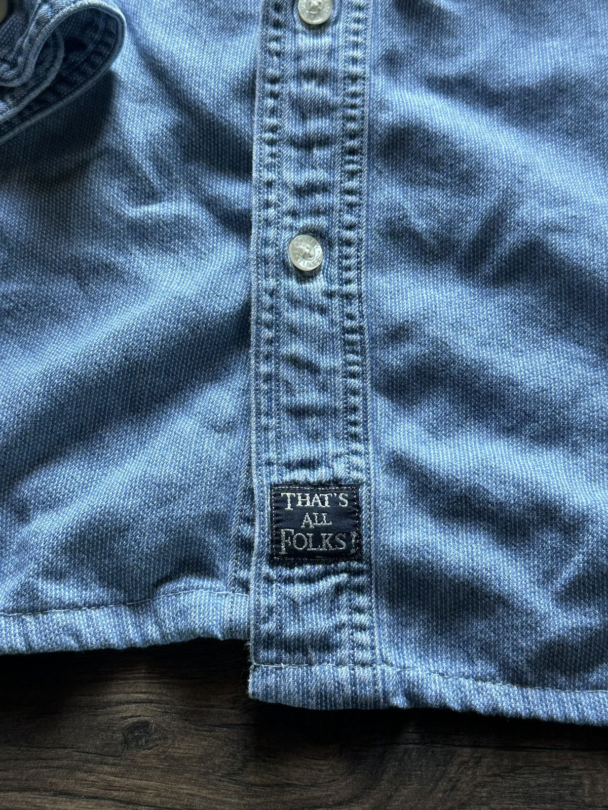 Vintage Vintage Looney Tunes Denim Button Up Shirt Size US L / EU 52-54 / 3 - 5 Thumbnail