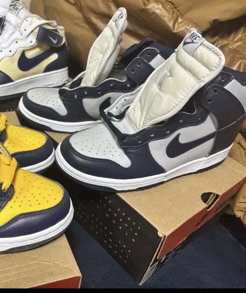 Nike 1999 Nike Dunk High LE Georgetown W/ OG Box DS Size US 8 / EU 41 - 7 Thumbnail