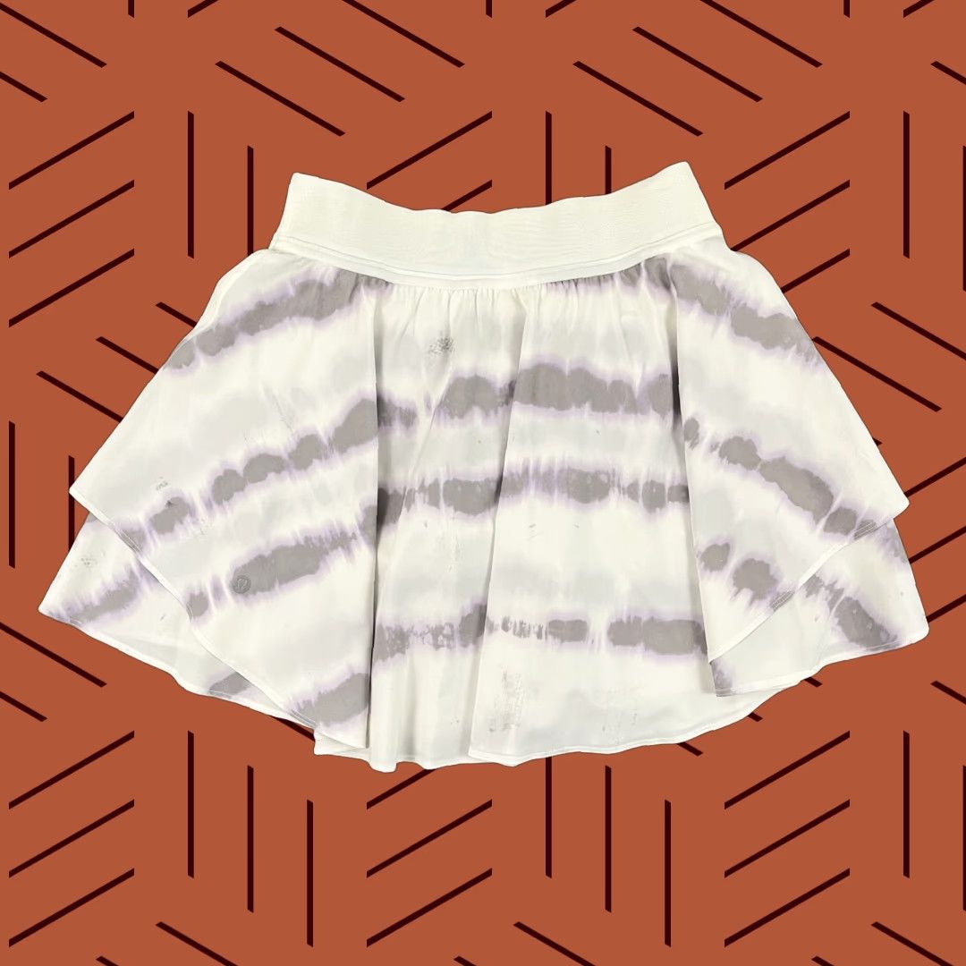 Lululemon Lululemon Court Rival Skort Skirt Womens Size 4 / 4" Lined White Tie Dye Preppy Size 27" / US 4 / IT 40 - 1 Thumbnail