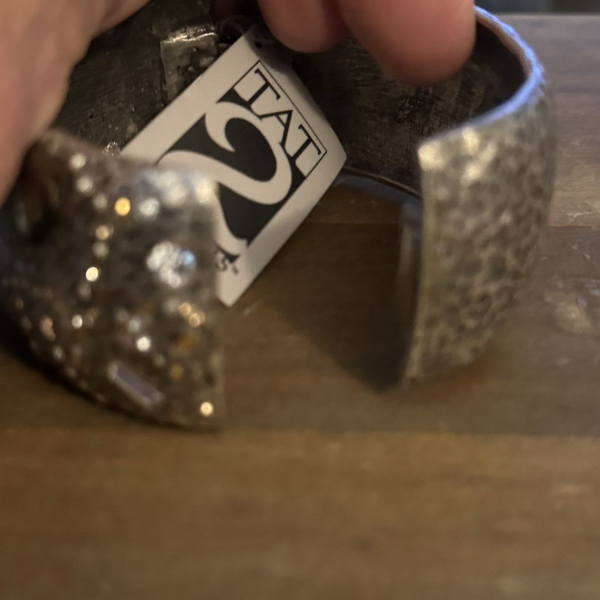 Other Tat2 Designs hammered silver embellished hinged bracelet Size ONE SIZE - 6 Thumbnail