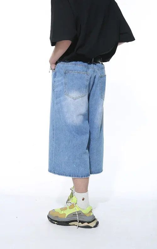 Other Vintage washed straight wide-leg casual denim shorts Size US 32 / EU 48 - 6 Thumbnail
