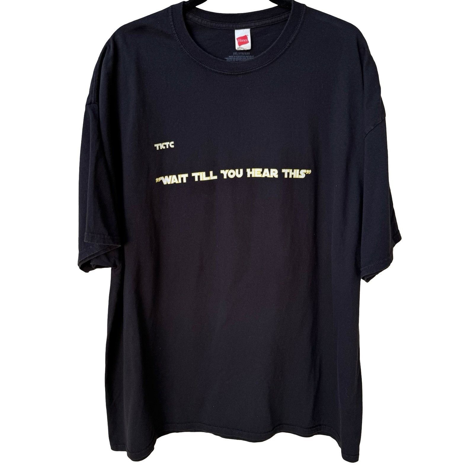 Hanes Hanes Mens 3XL Black Graphic T-Shirt TKTC Wait Till You Hear Size US XXL / EU 58 / 5 - 1 Thumbnail