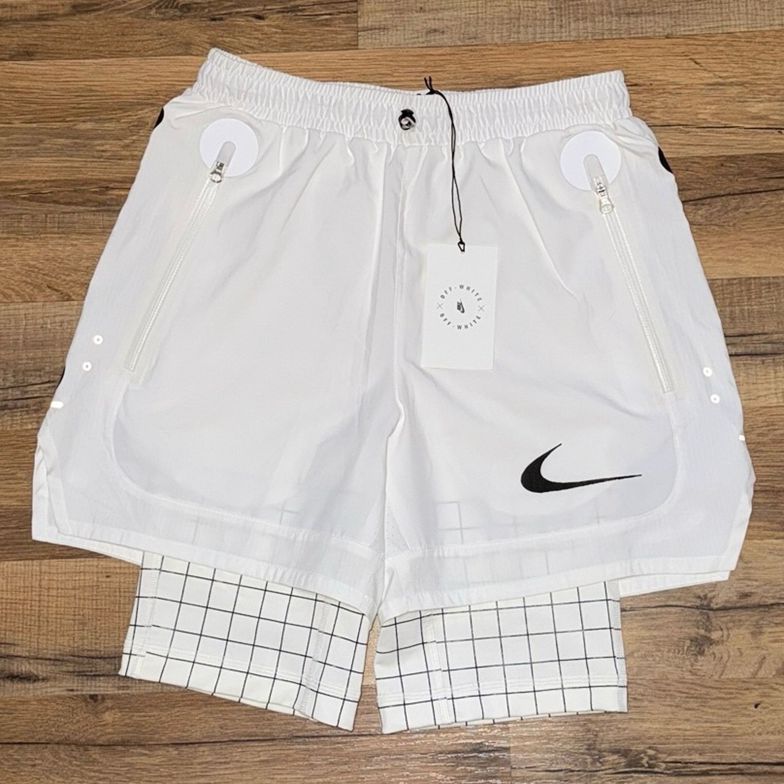 Nike Nike x Off-White Grid Shorts Size US 27 - 2 Thumbnail