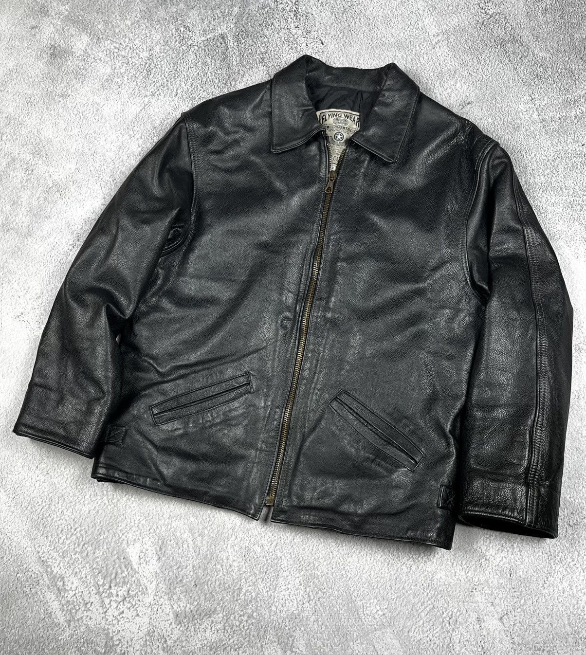 Flying wear leather jacket vintage 90s