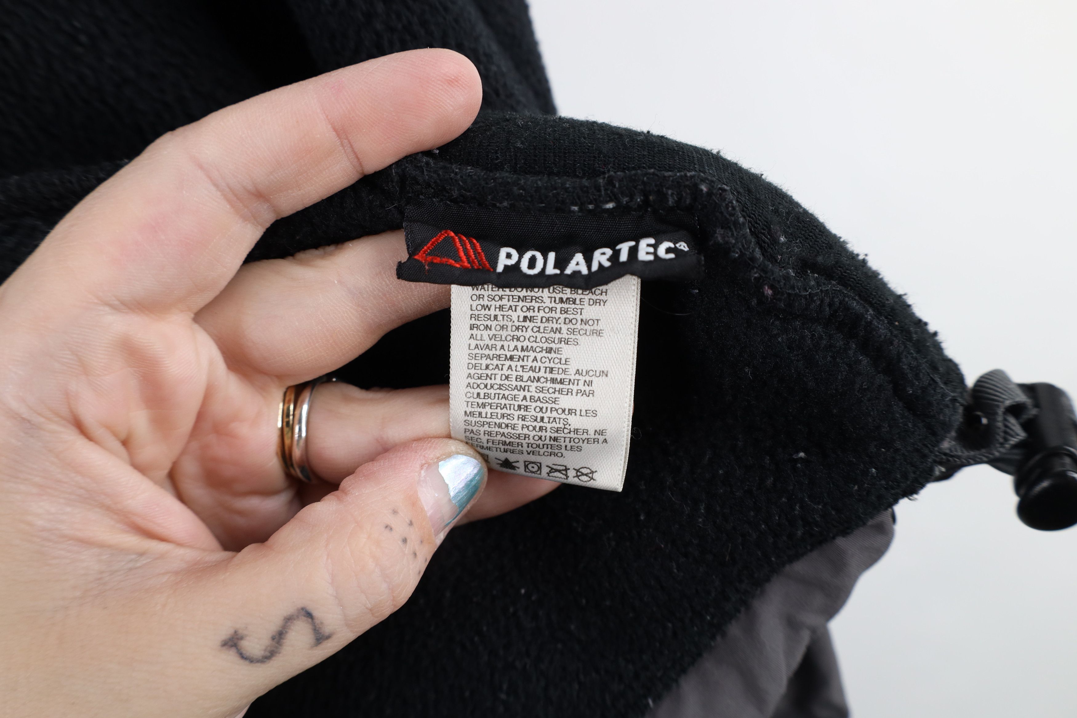 The North Face × Vintage Vintage 90s The North Face Denali Fleece Jacket Black Gray Size US M / EU 48-50 / 2 - 10 Thumbnail