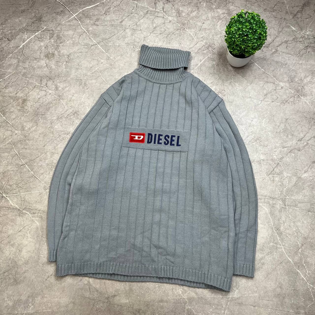 Diesel Diesel Big Logo Sweater Sweatshirt Knitwear Knitting Vintage Size US XL / EU 56 / 4 - 19 Thumbnail