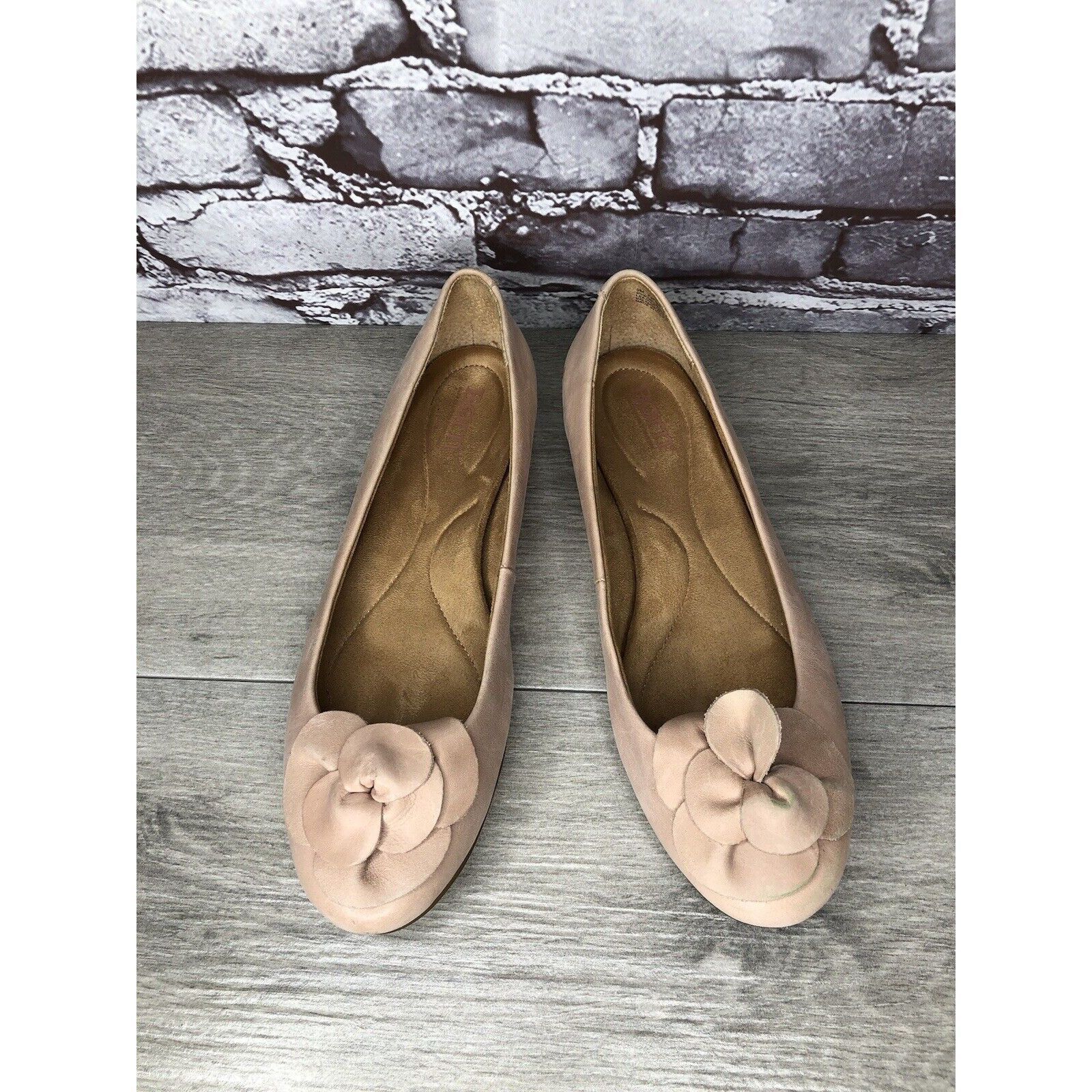 Born Born Annelie Pink Blush Leather Flower Bow Ballet Flats Wome Size US 10 / IT 40 - 18 Thumbnail